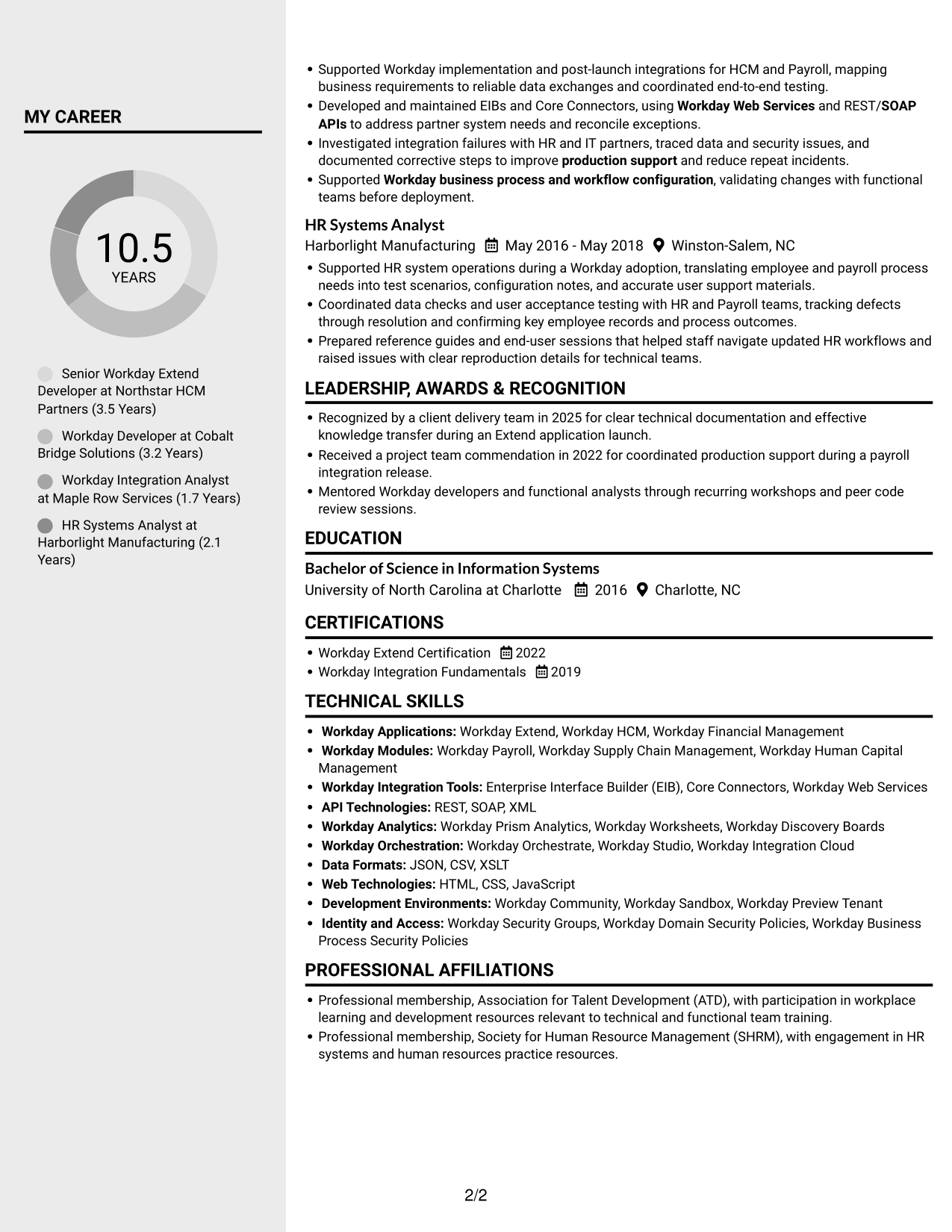 Resume example — page 2