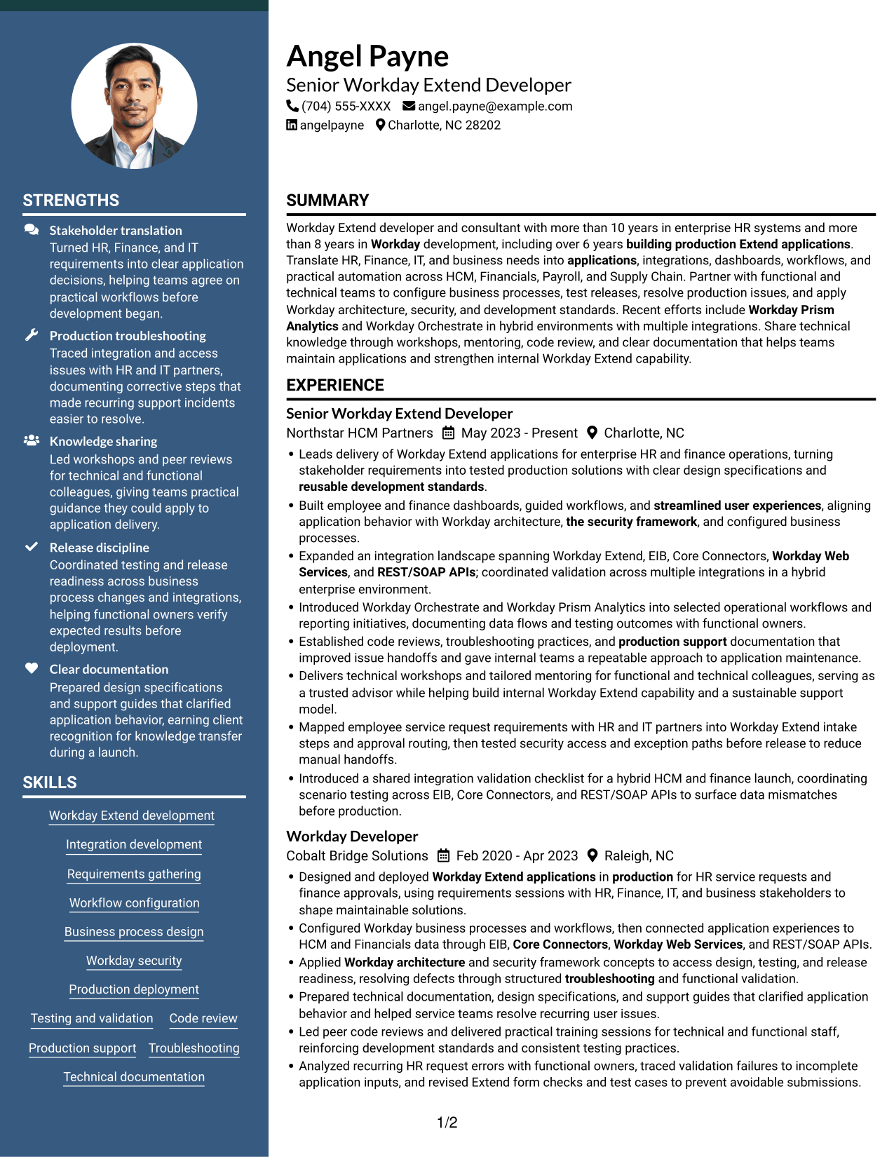 Resume example — page 1