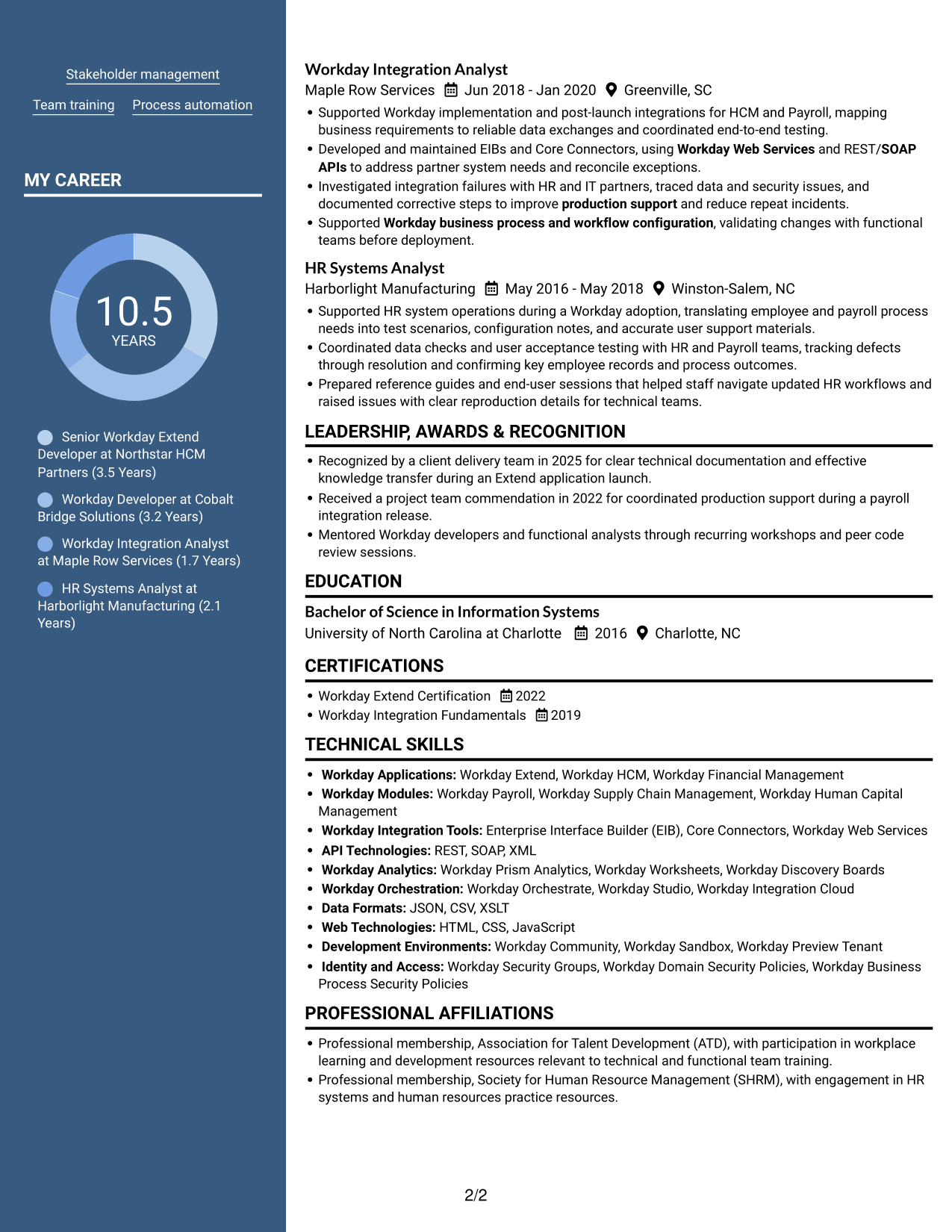 Resume example — page 2