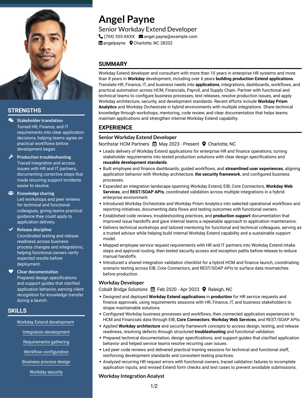 Resume example — page 1