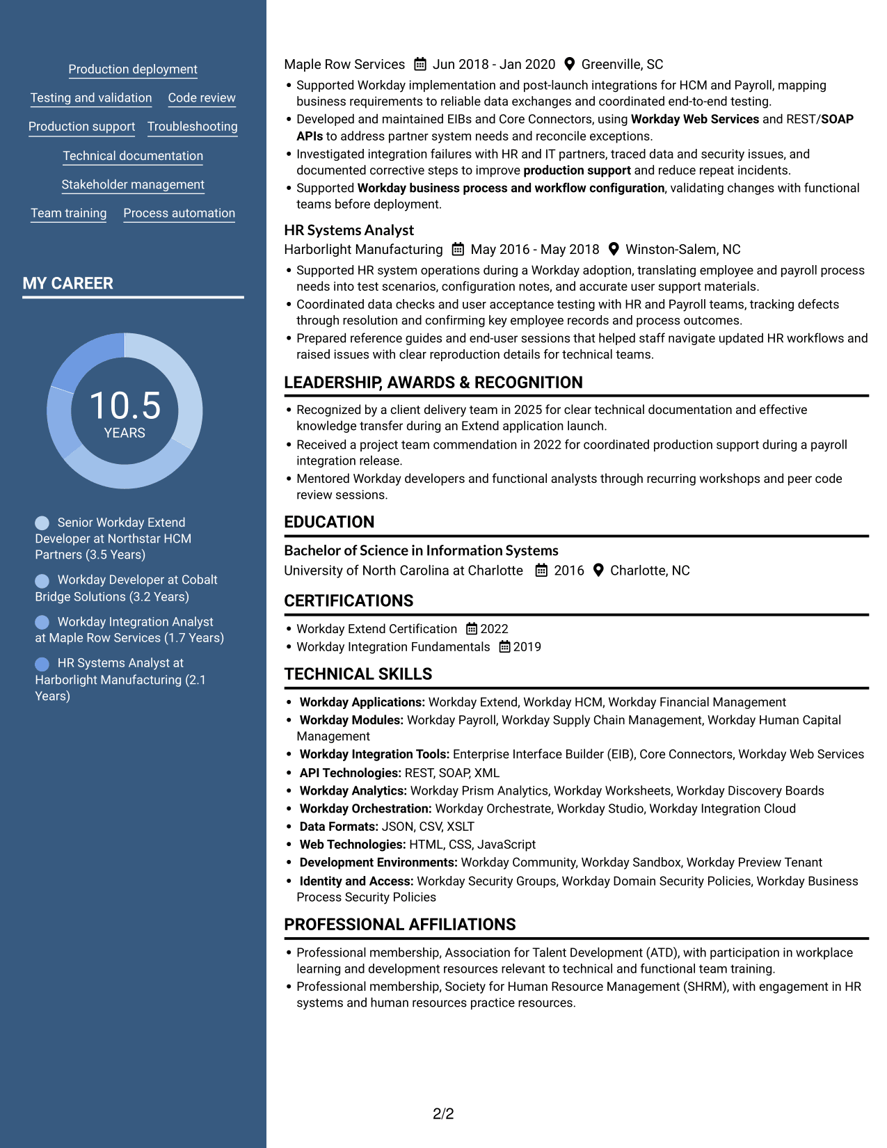 Resume example — page 2