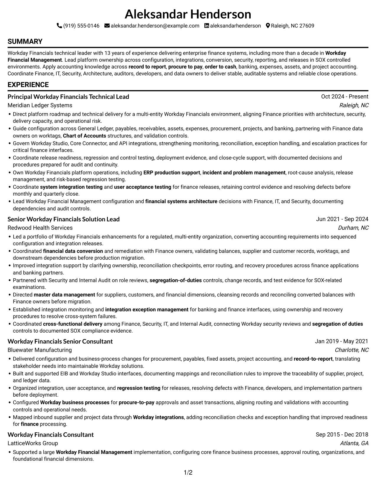 Resume example — page 1