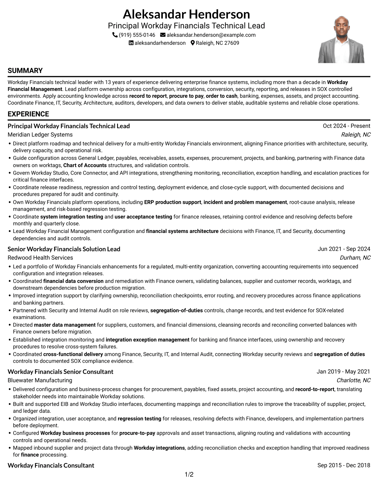 Resume example — page 1