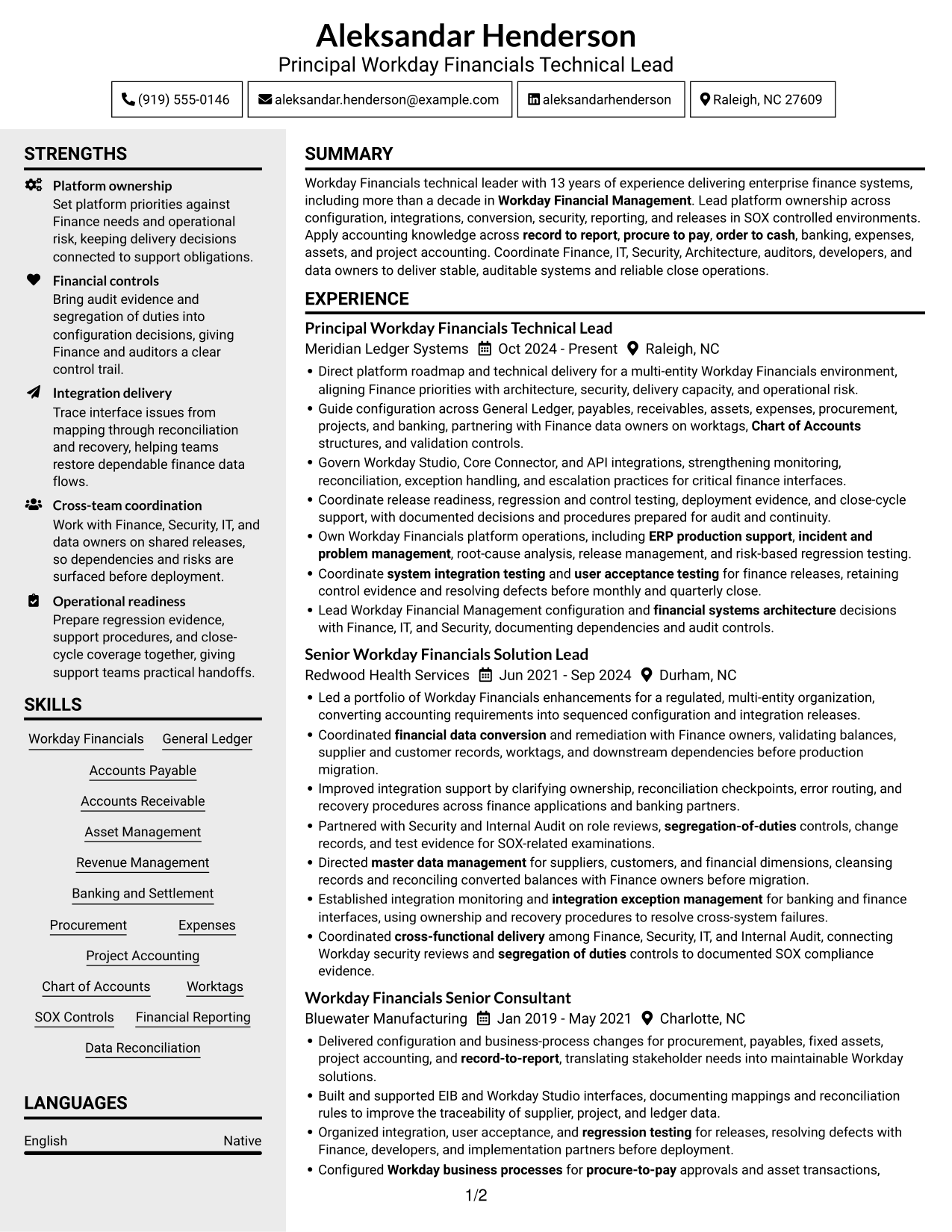 Resume example — page 1