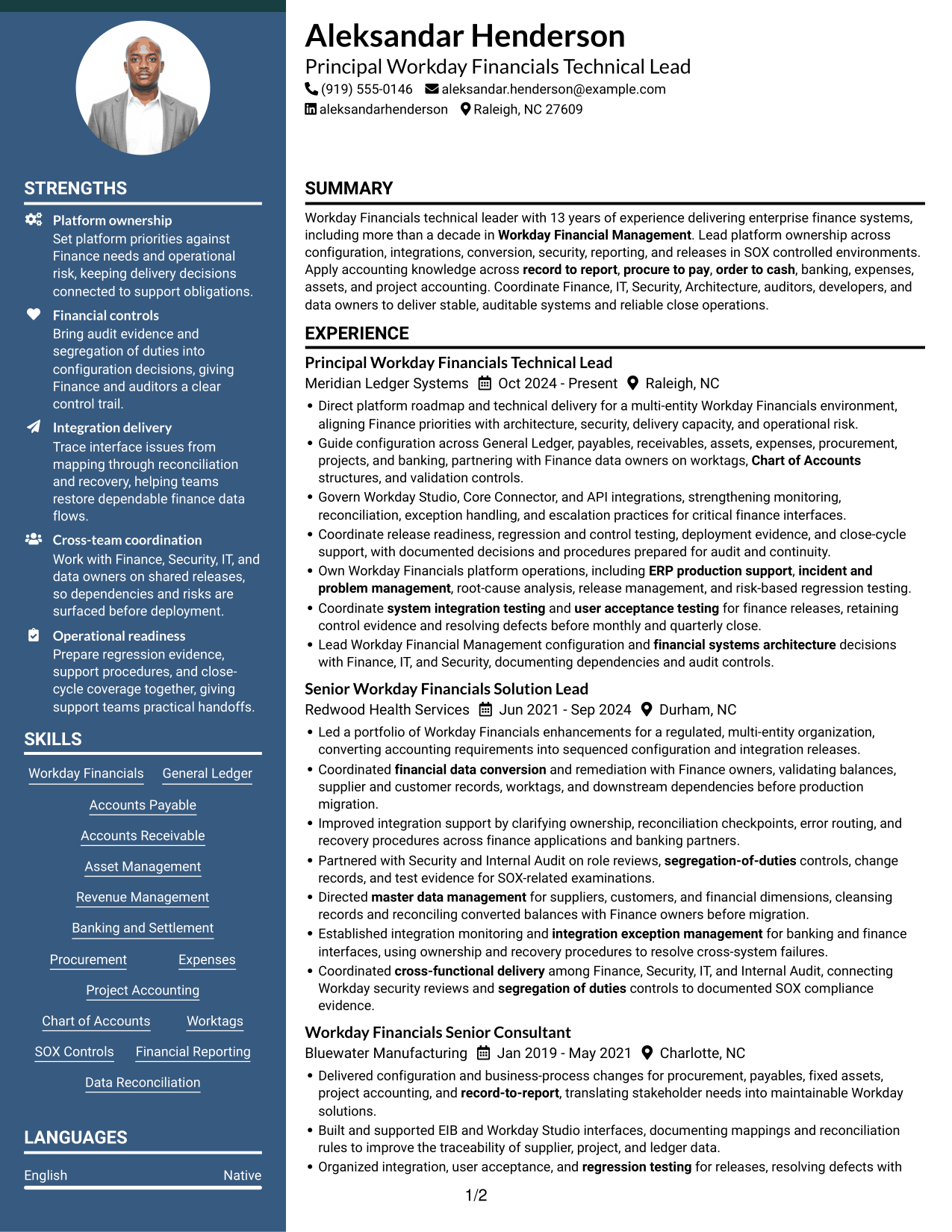 Resume example — page 1