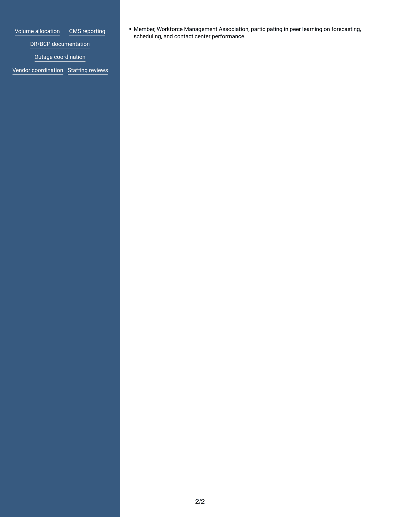 Resume example — page 2