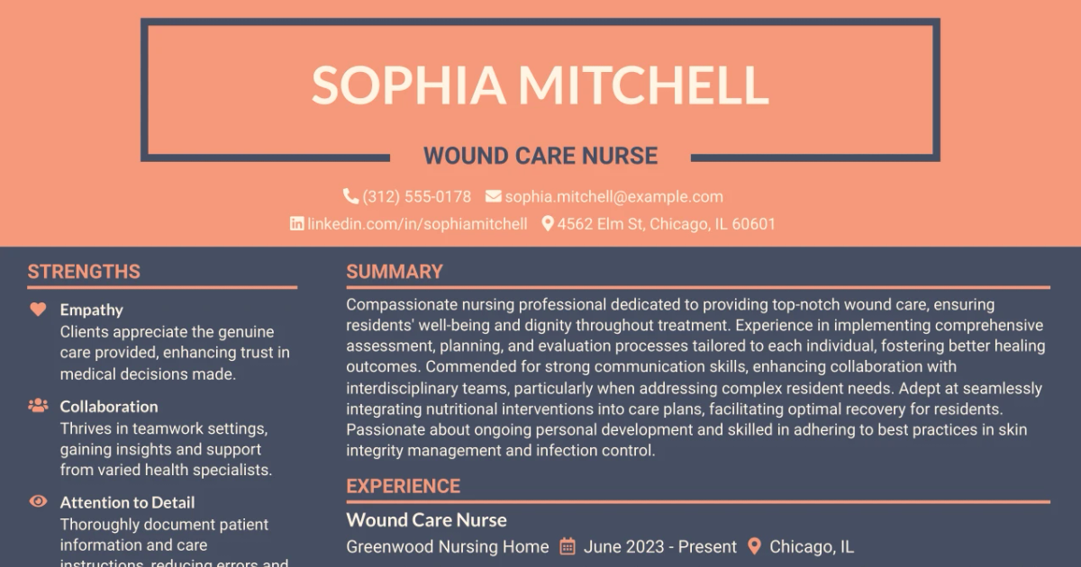 33 Wound Care Nurse (RN or LPN) Resume Templates with Example 2026 (ATS-Optimized)