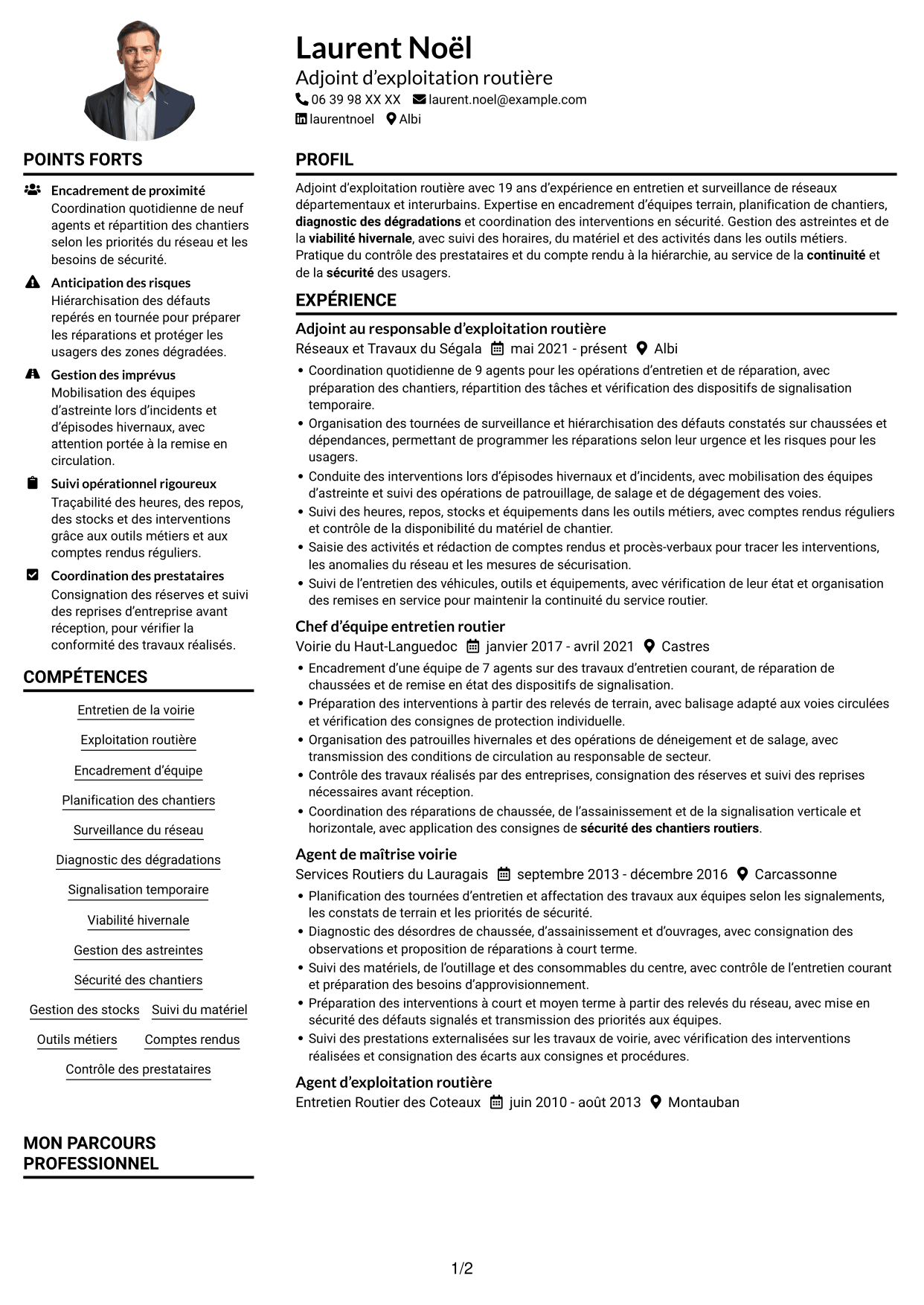 Exemple de CV — page 1