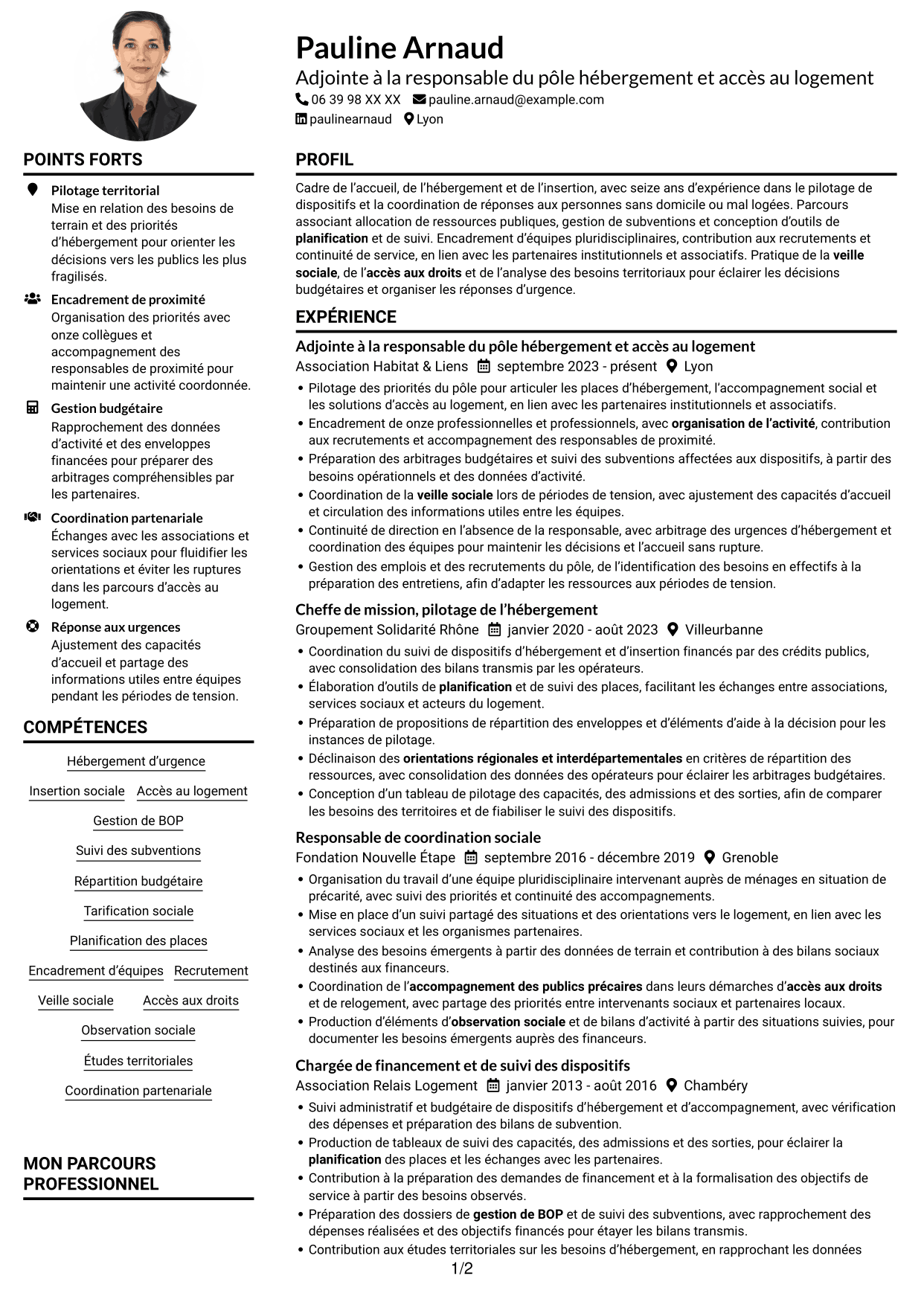 Exemple de CV — page 1