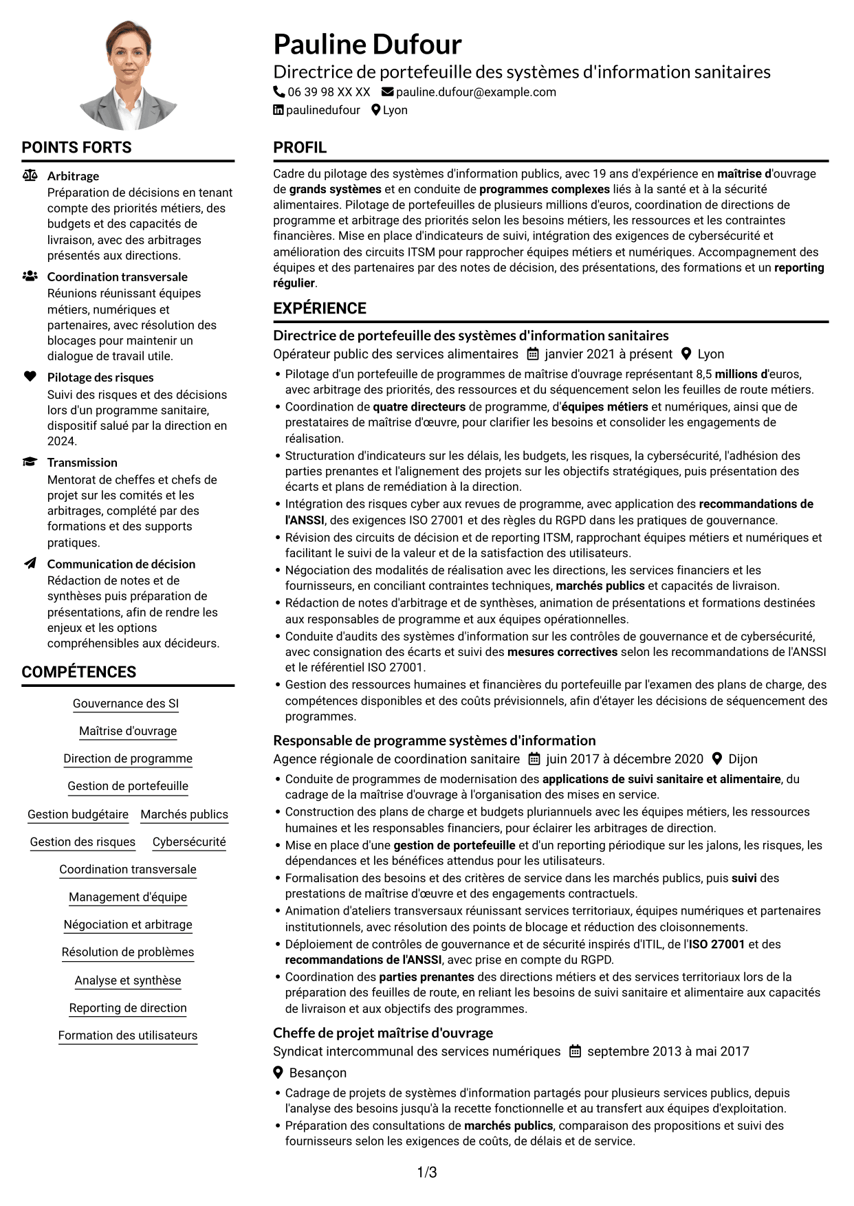 Exemple de CV — page 1