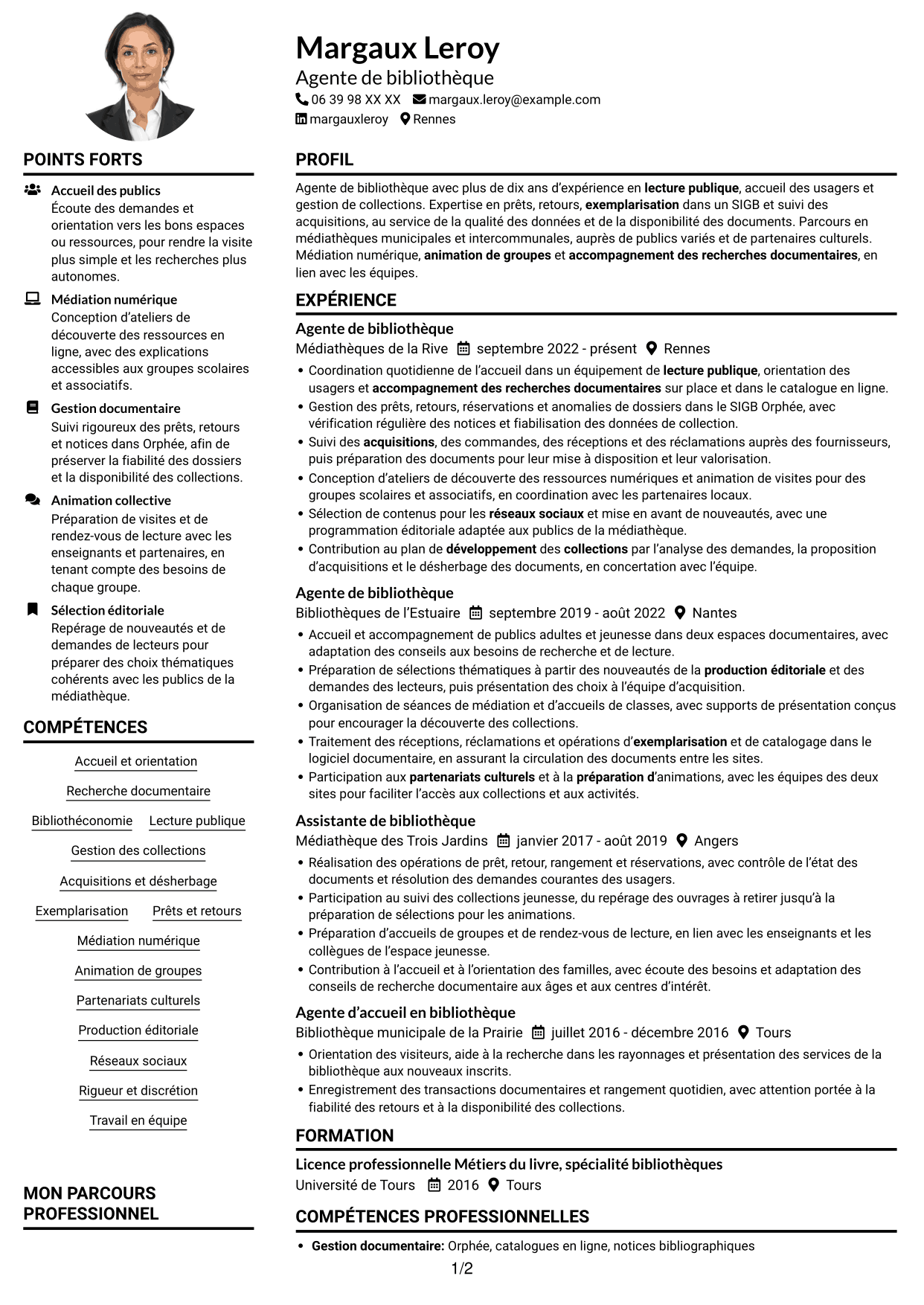 Exemple de CV — page 1