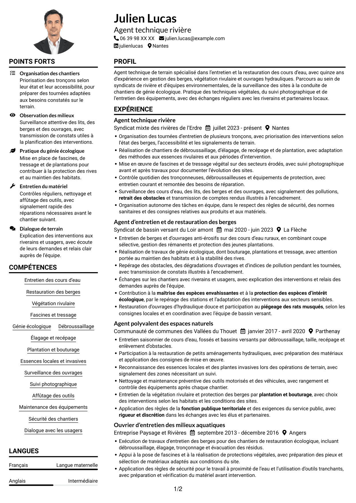 Exemple de CV — page 1