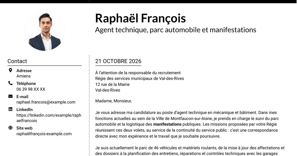 7 modèles de lettre de motivation pour Agent technique - Mécanique et bâtiment, avec exemples