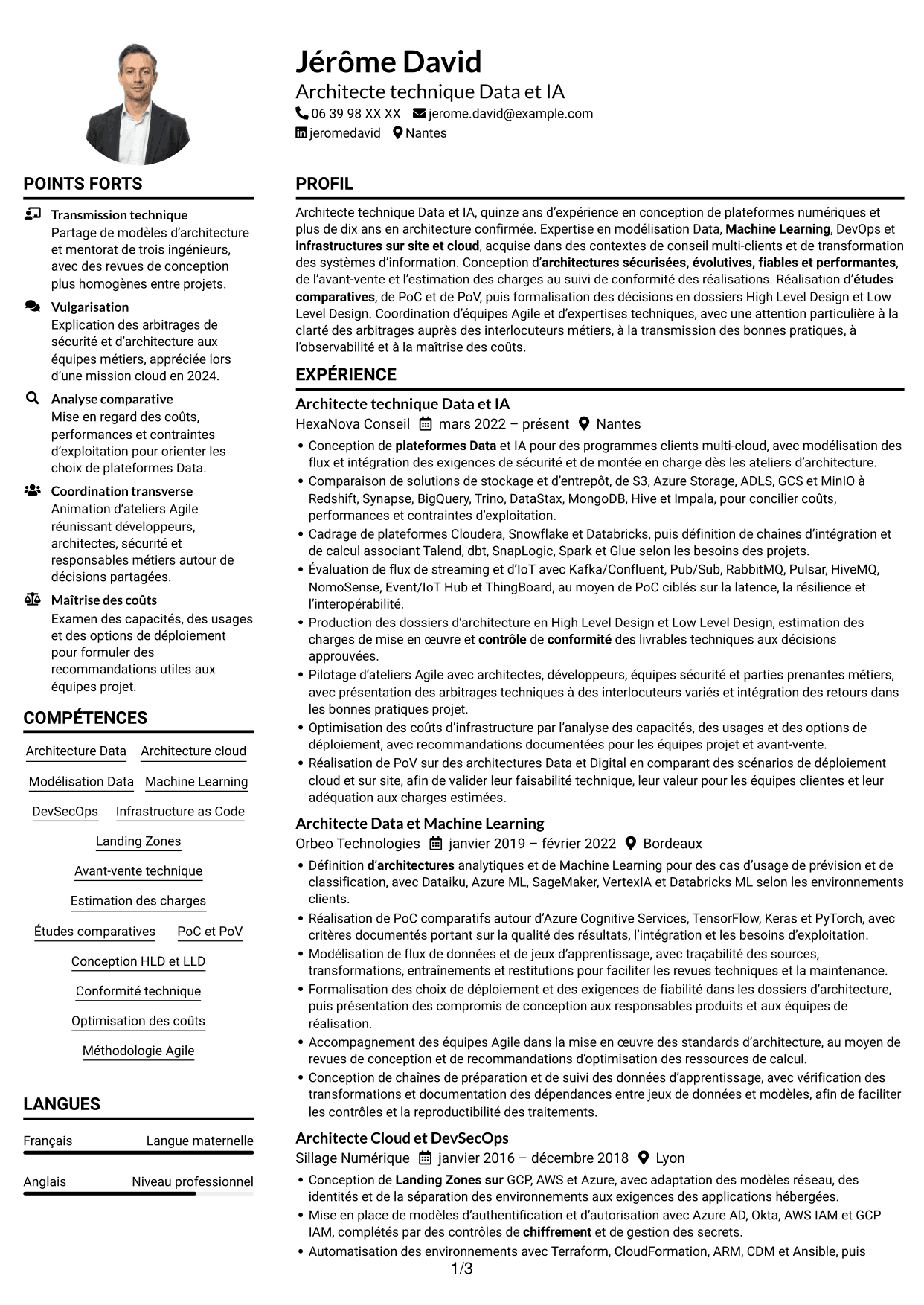 Exemple de CV — page 1