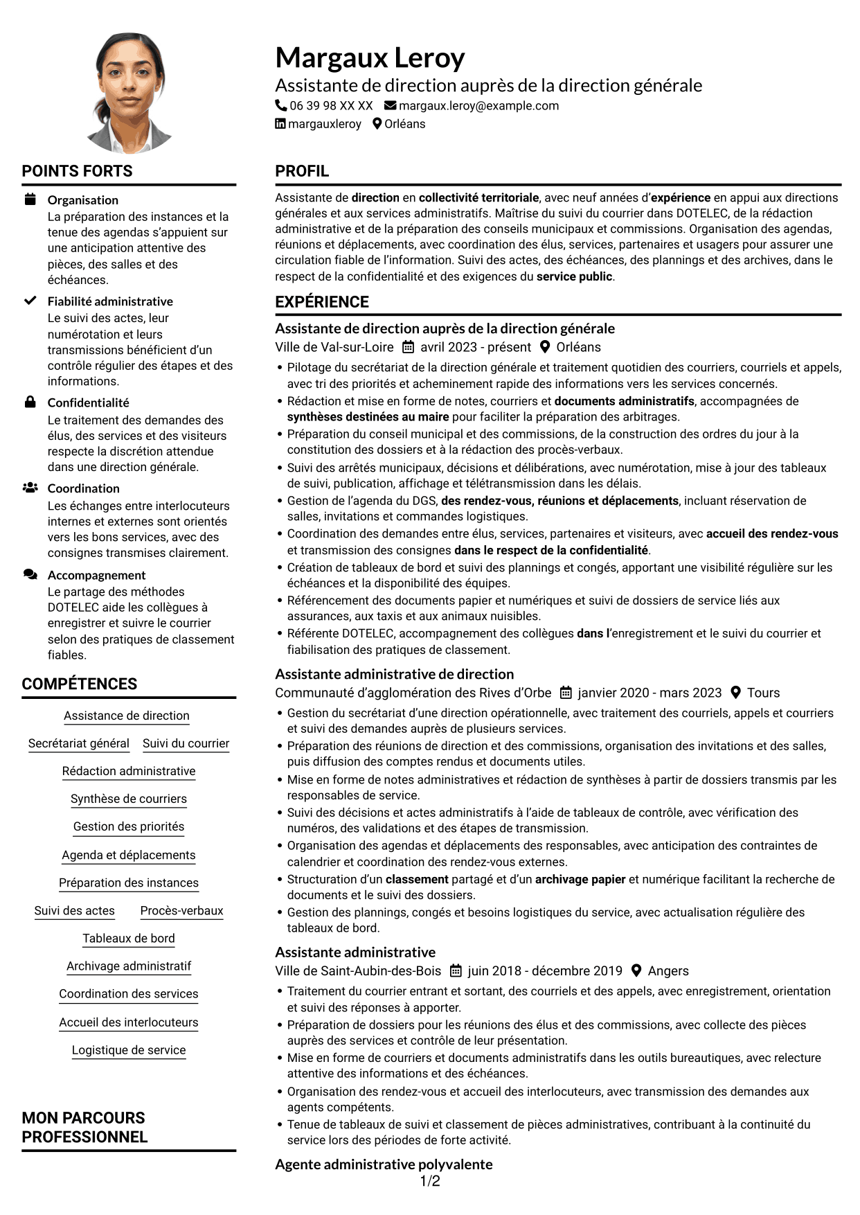 Exemple de CV — page 1