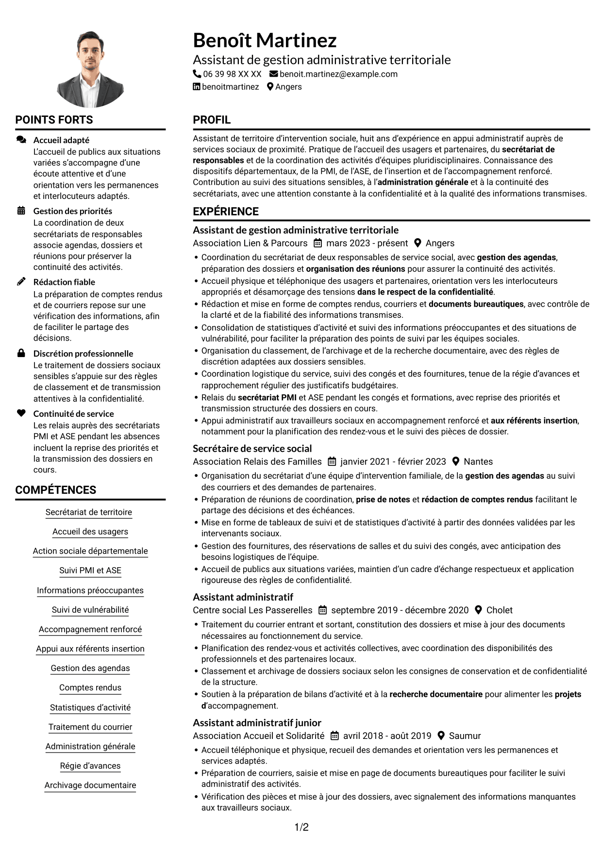 Exemple de CV — page 1