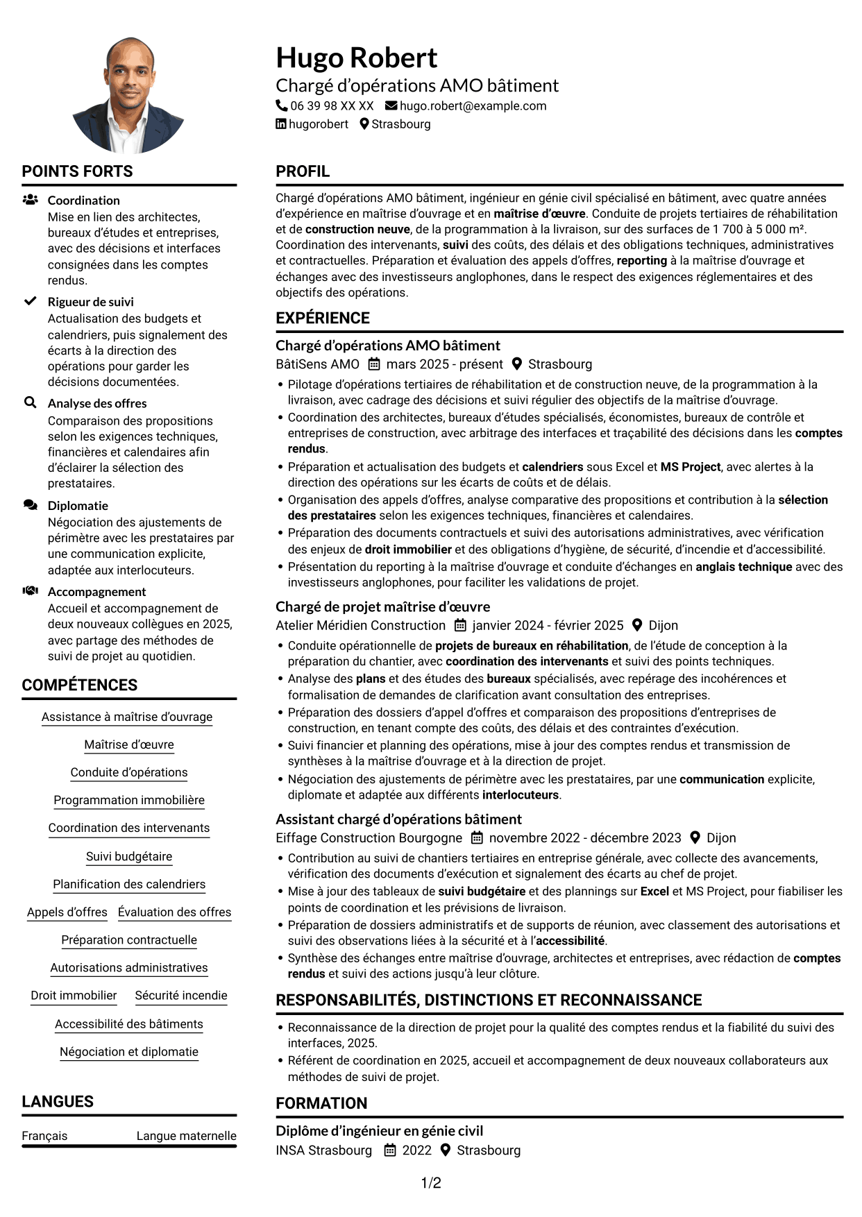 Exemple de CV — page 1
