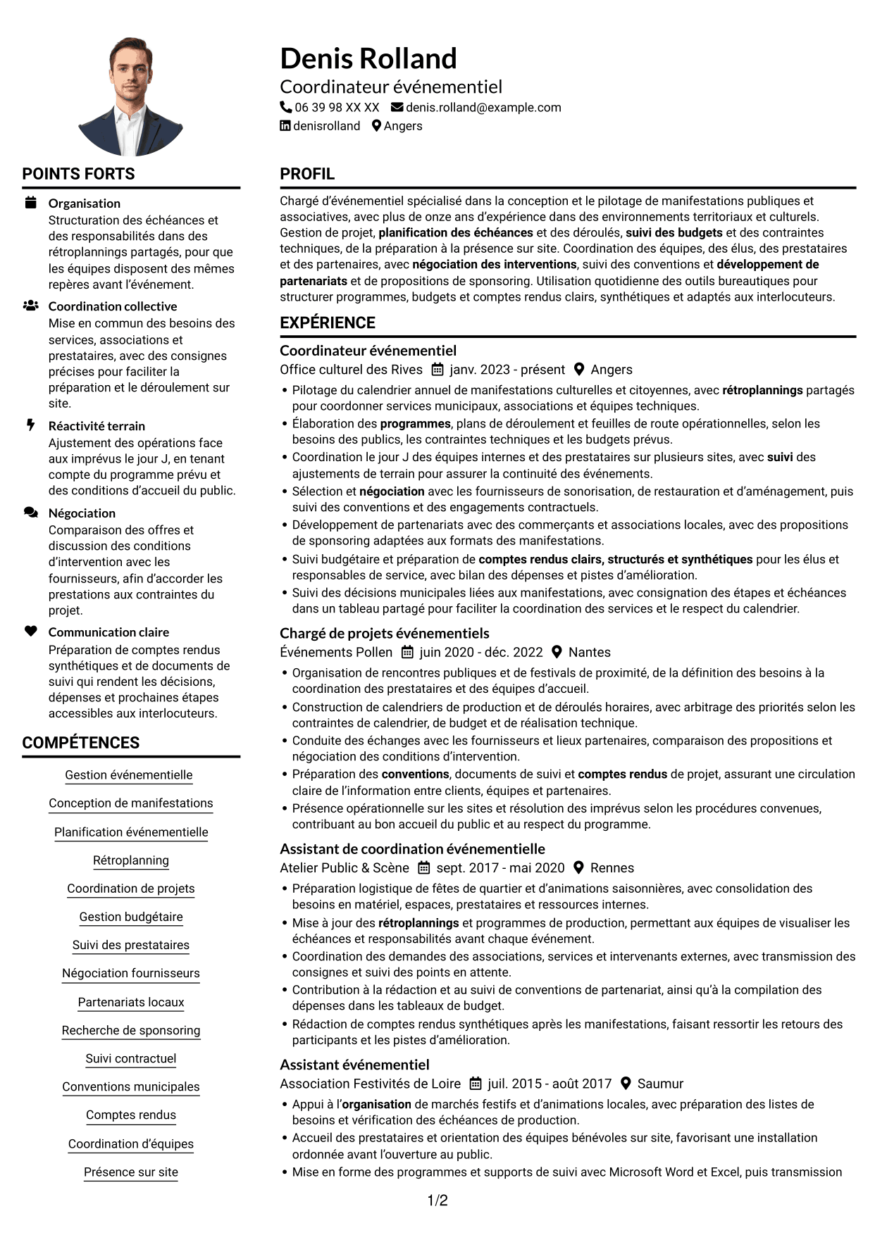 Exemple de CV — page 1