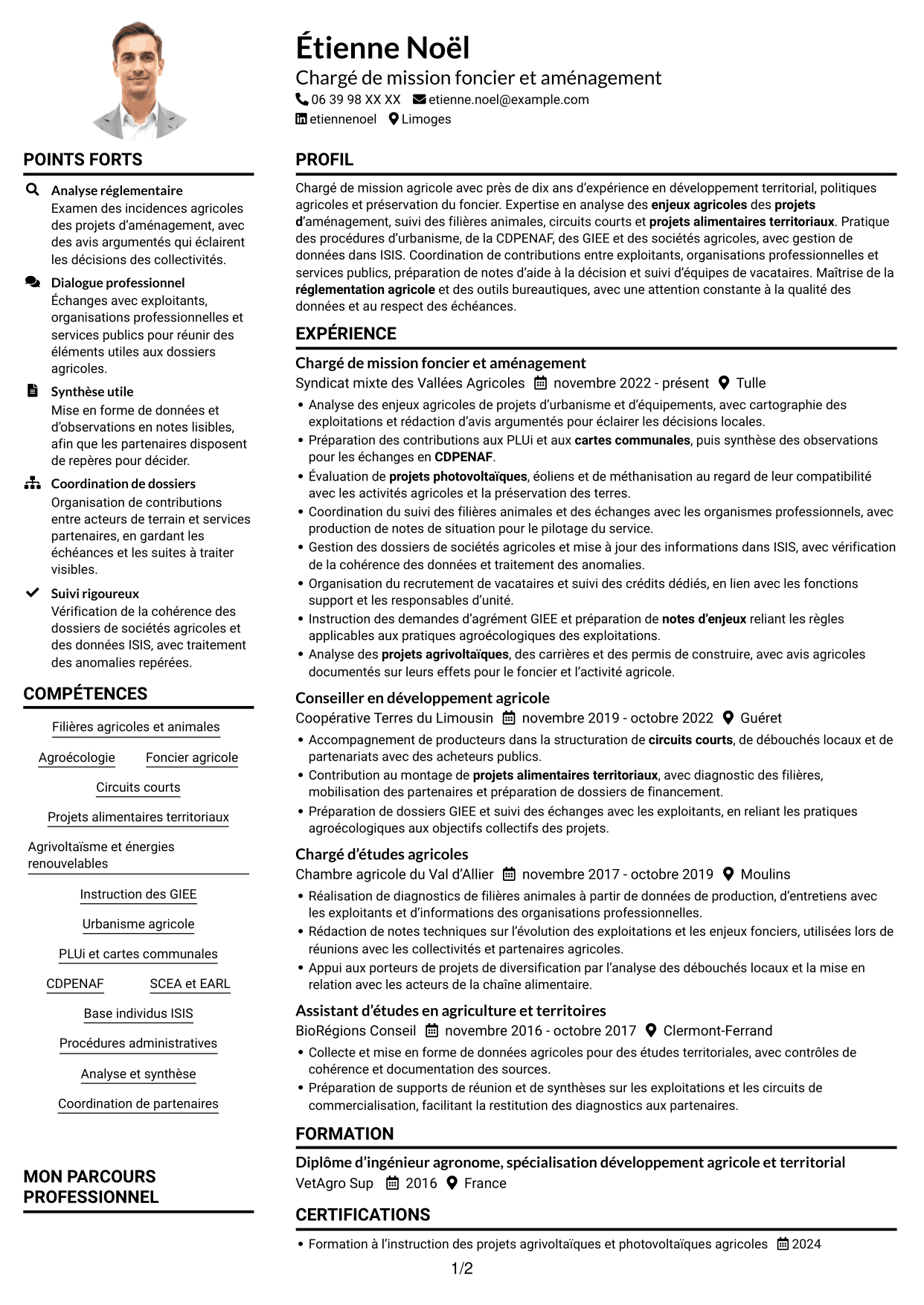 Exemple de CV — page 1
