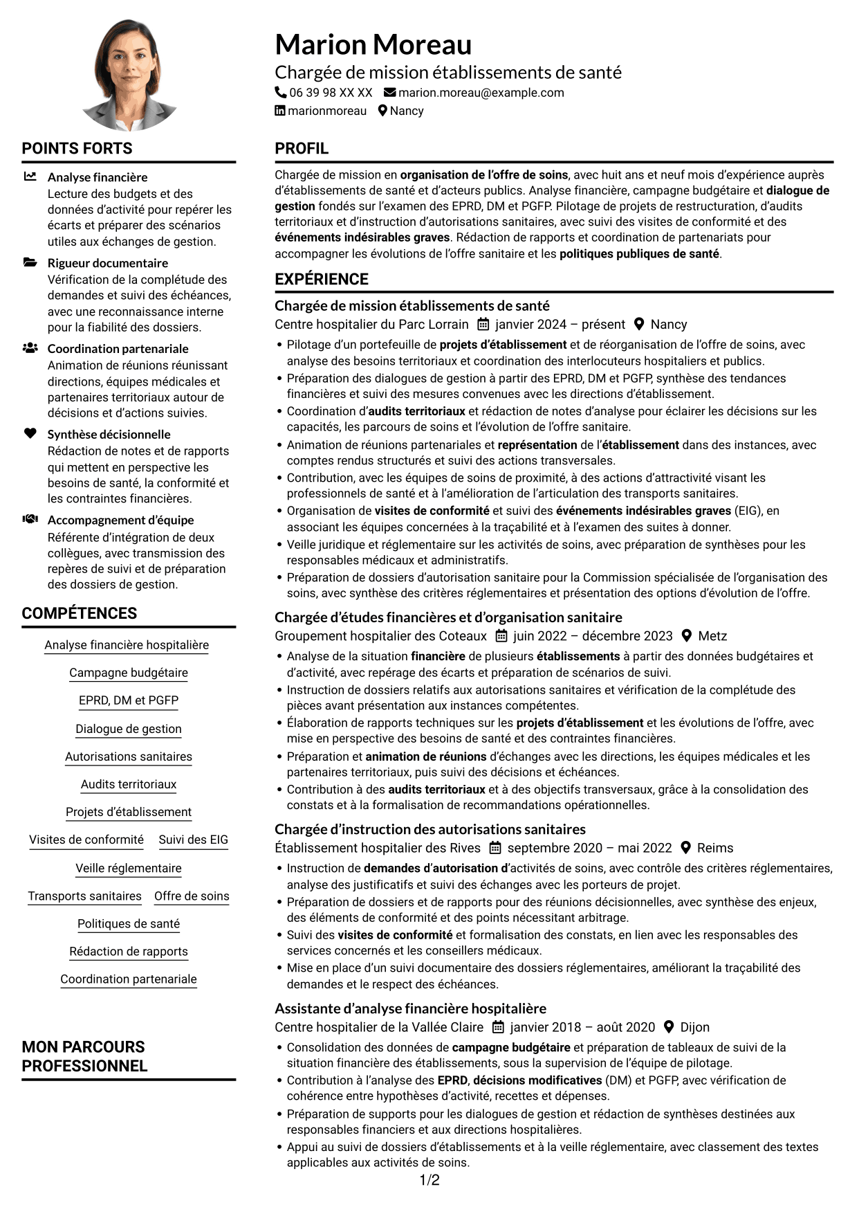Exemple de CV — page 1