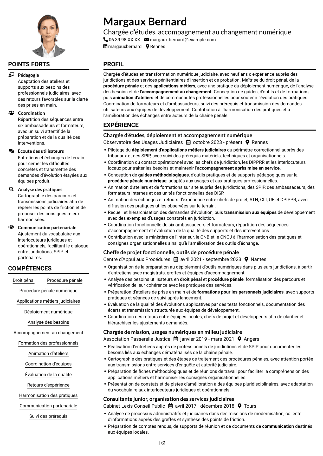 Exemple de CV — page 1