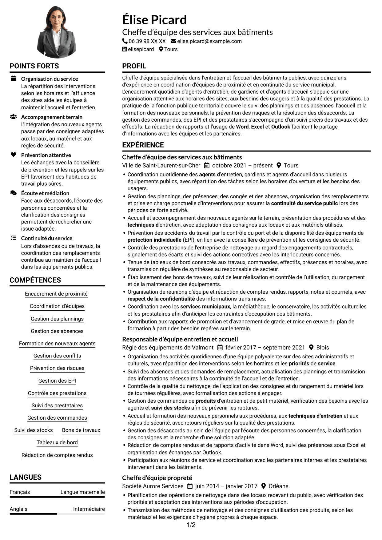 Exemple de CV — page 1