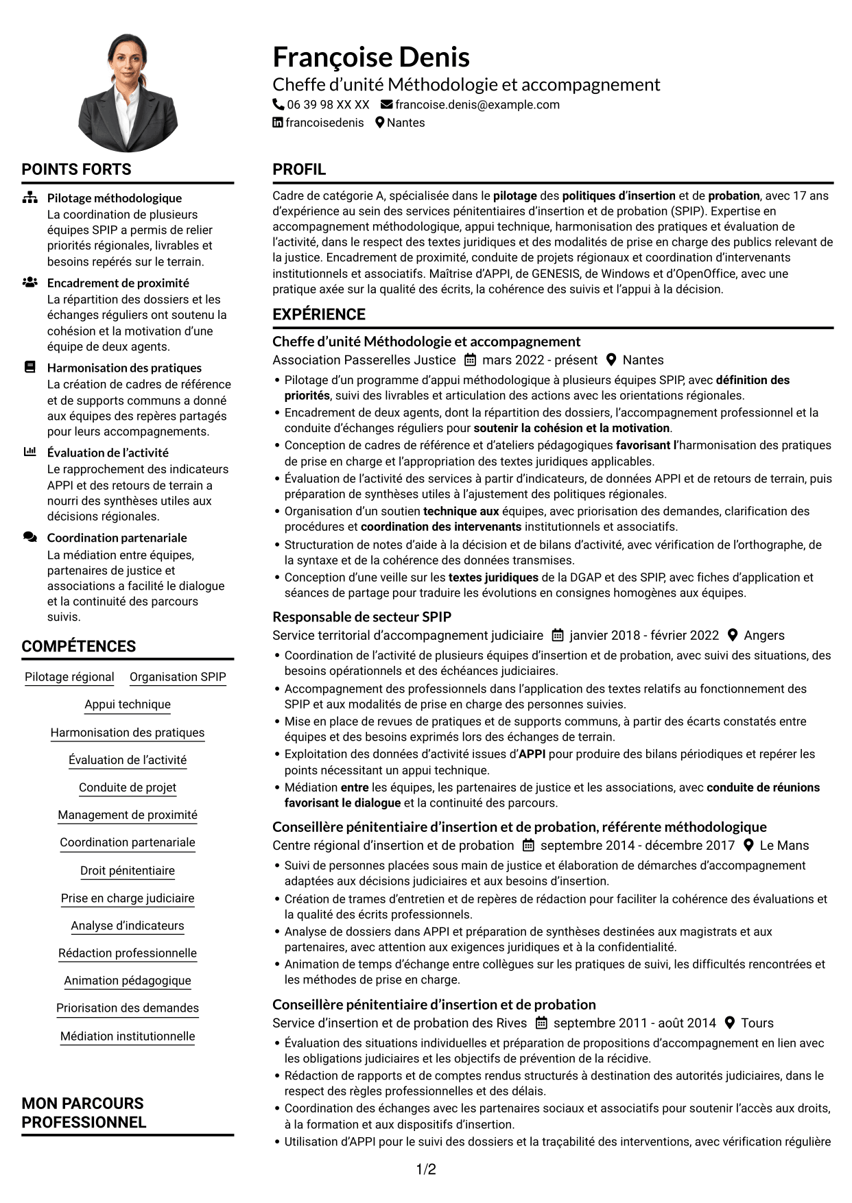 Exemple de CV — page 1