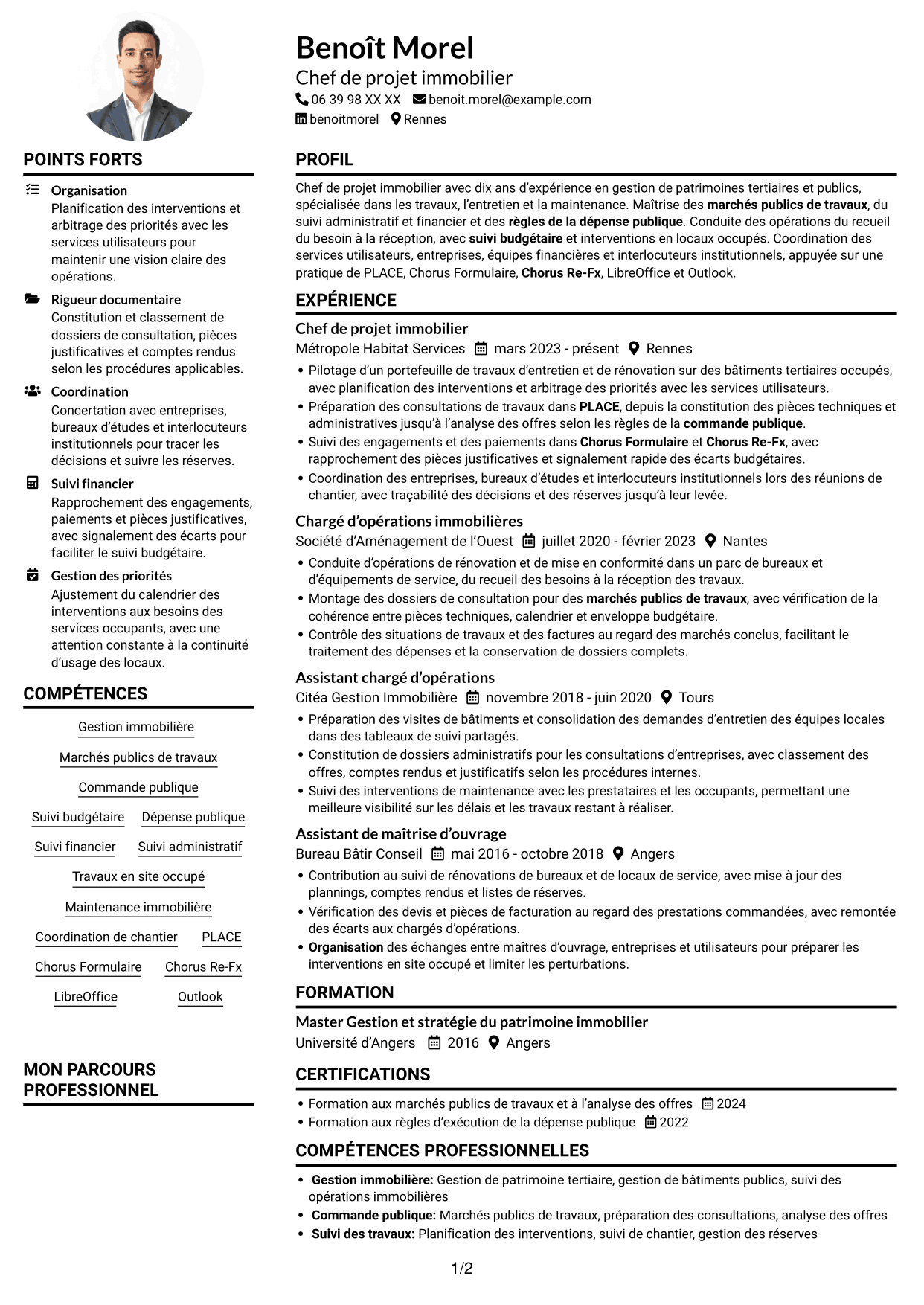 Exemple de CV — page 1