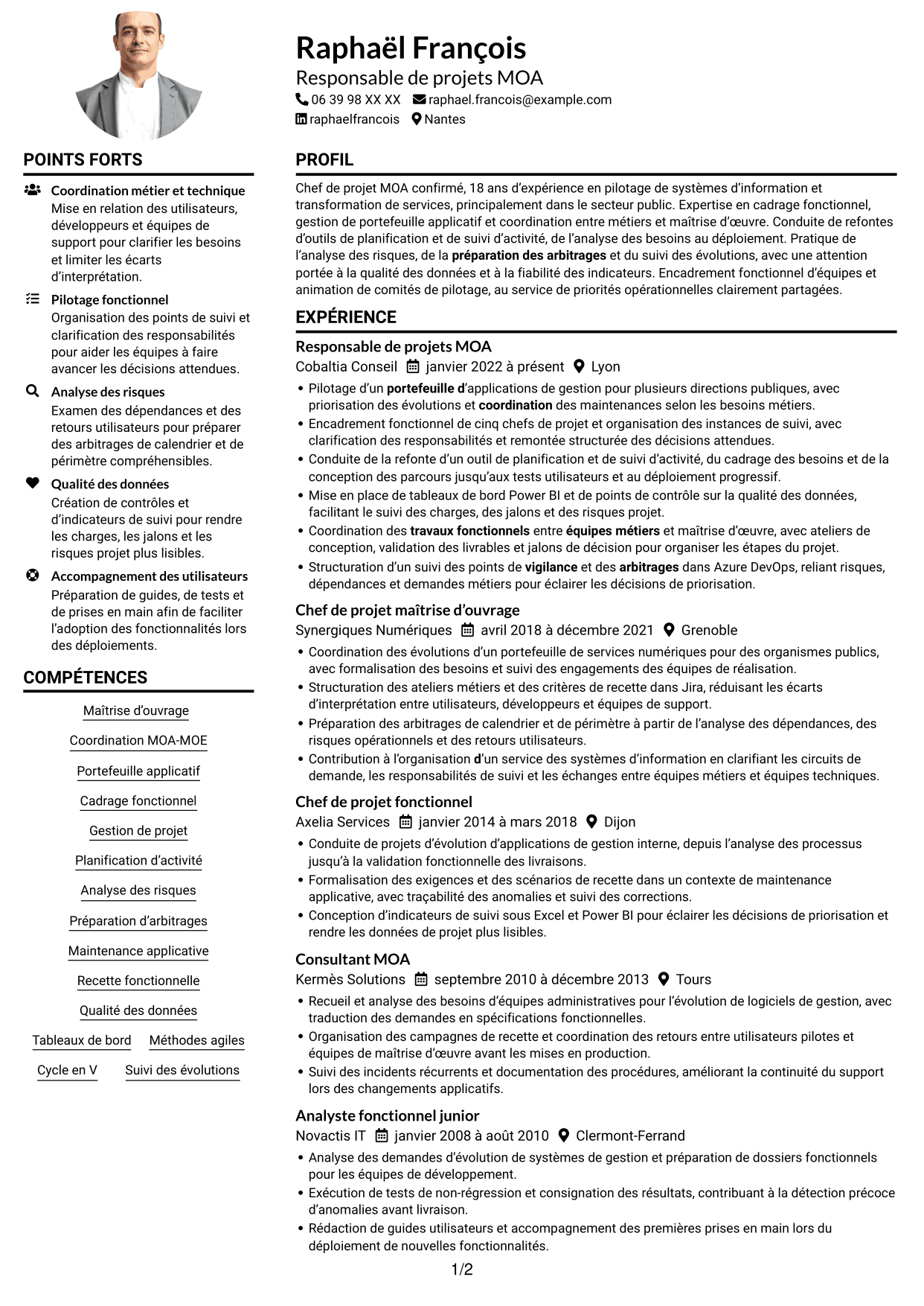 Exemple de CV — page 1