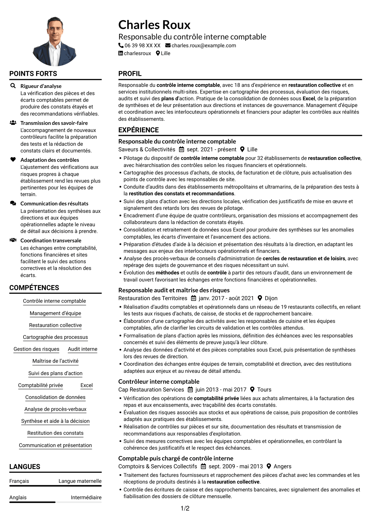 Exemple de CV — page 1