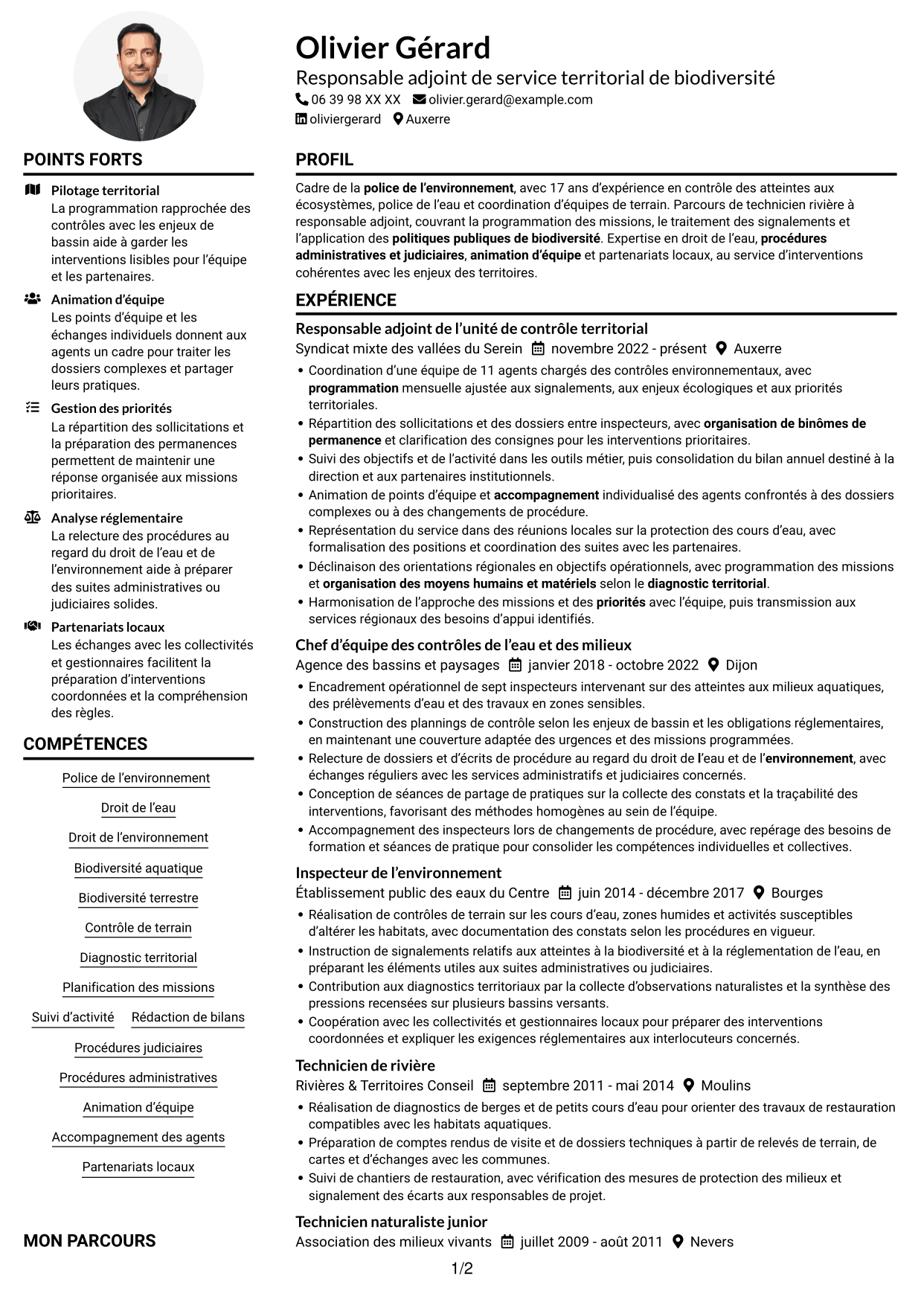Exemple de CV — page 1
