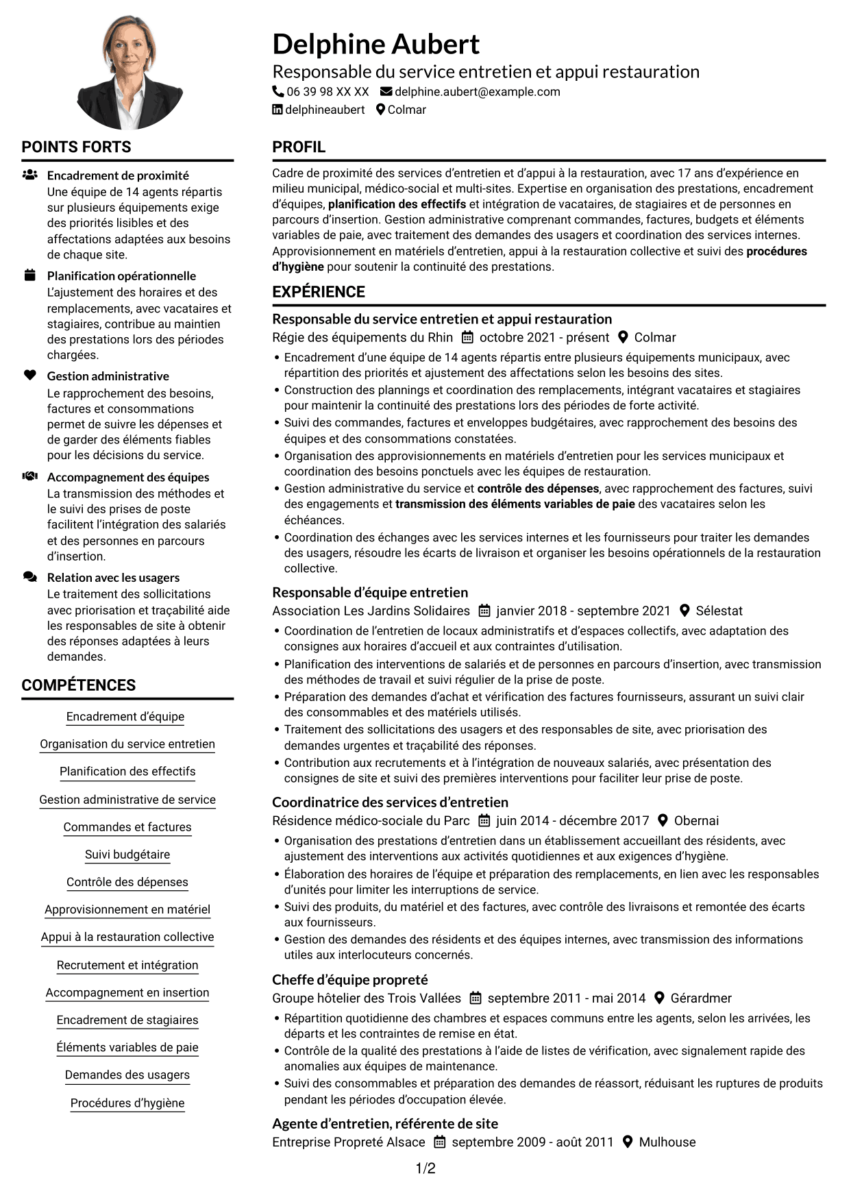 Exemple de CV — page 1