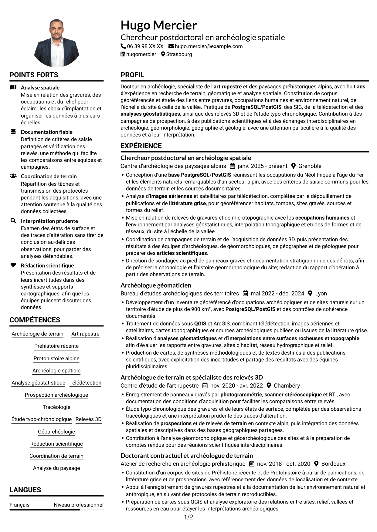 Exemple de CV — page 1