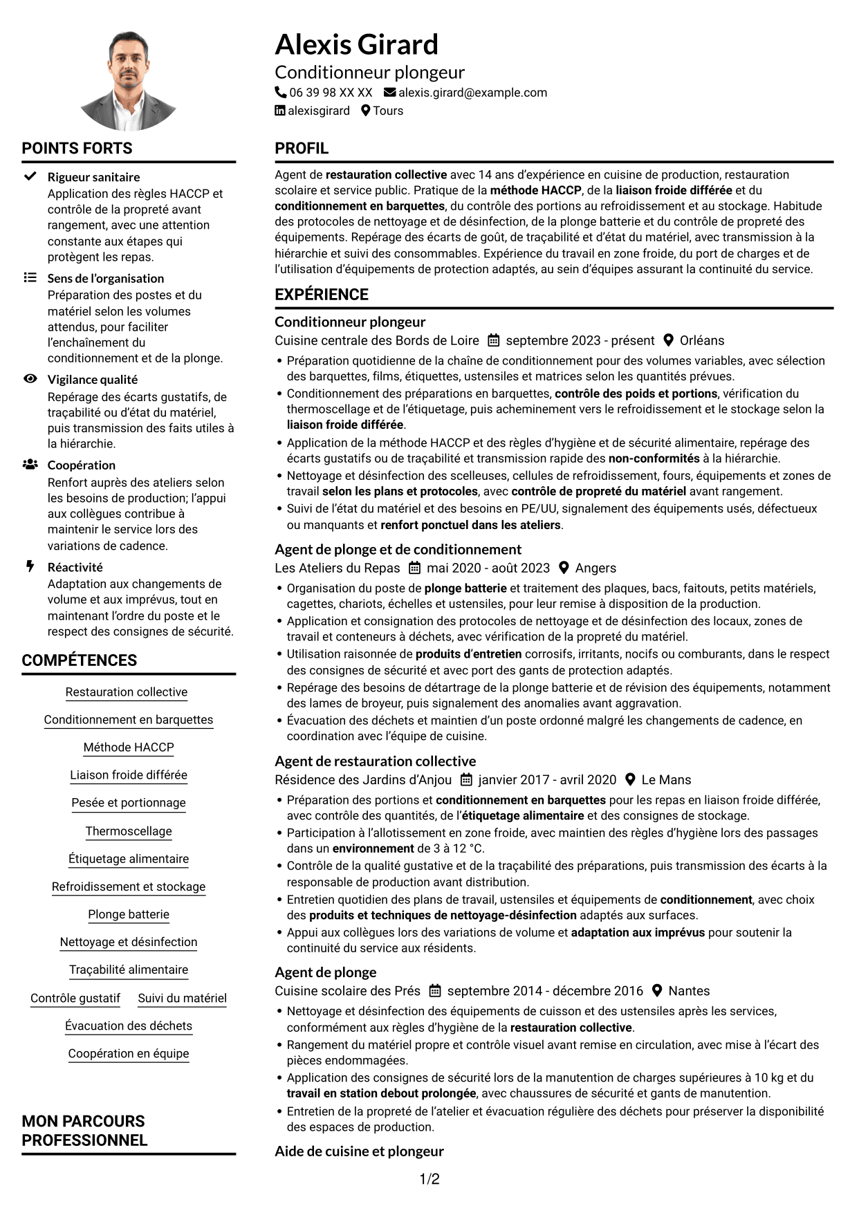 Exemple de CV — page 1