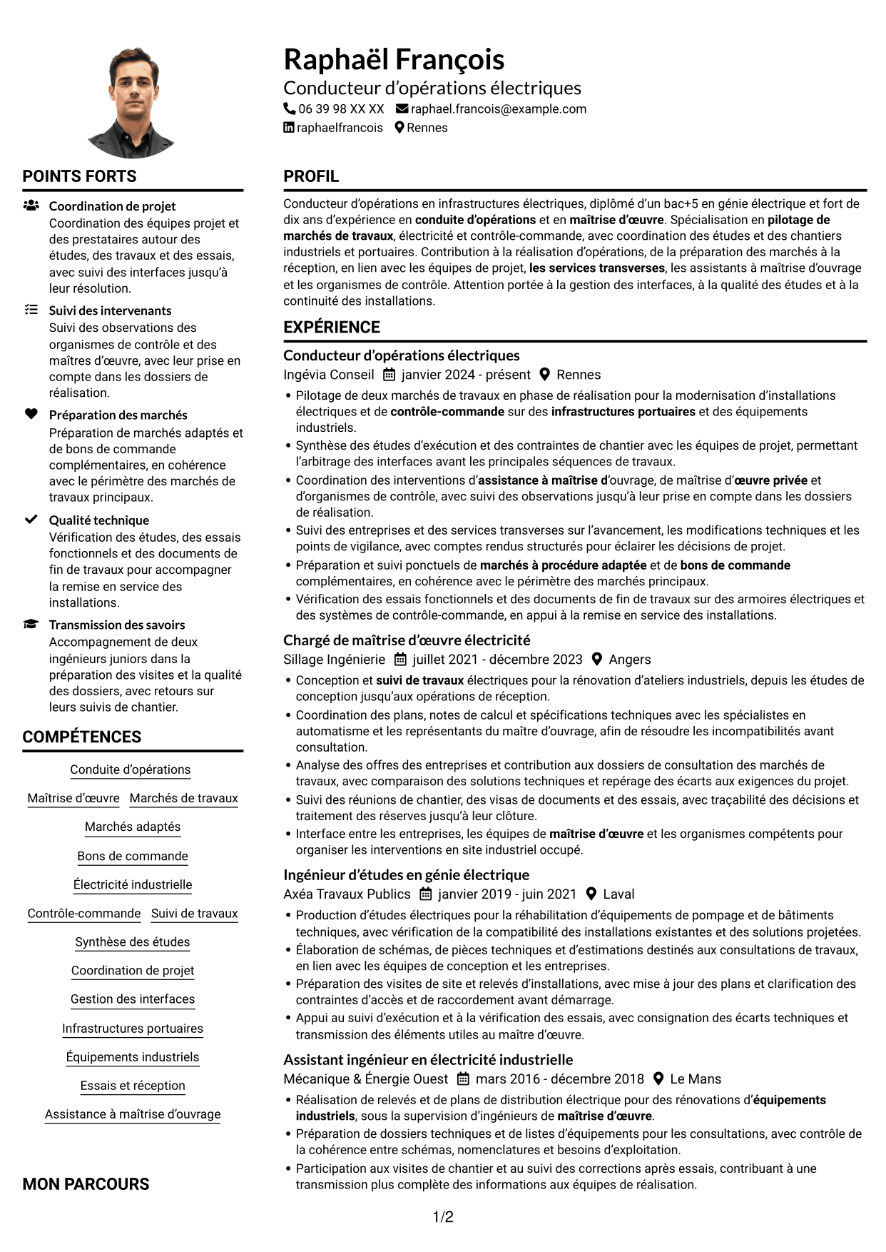 Exemple de CV — page 1