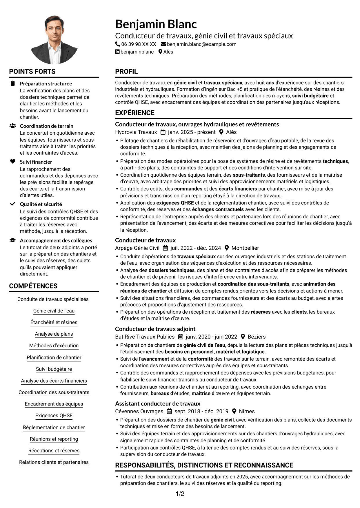Exemple de CV — page 1