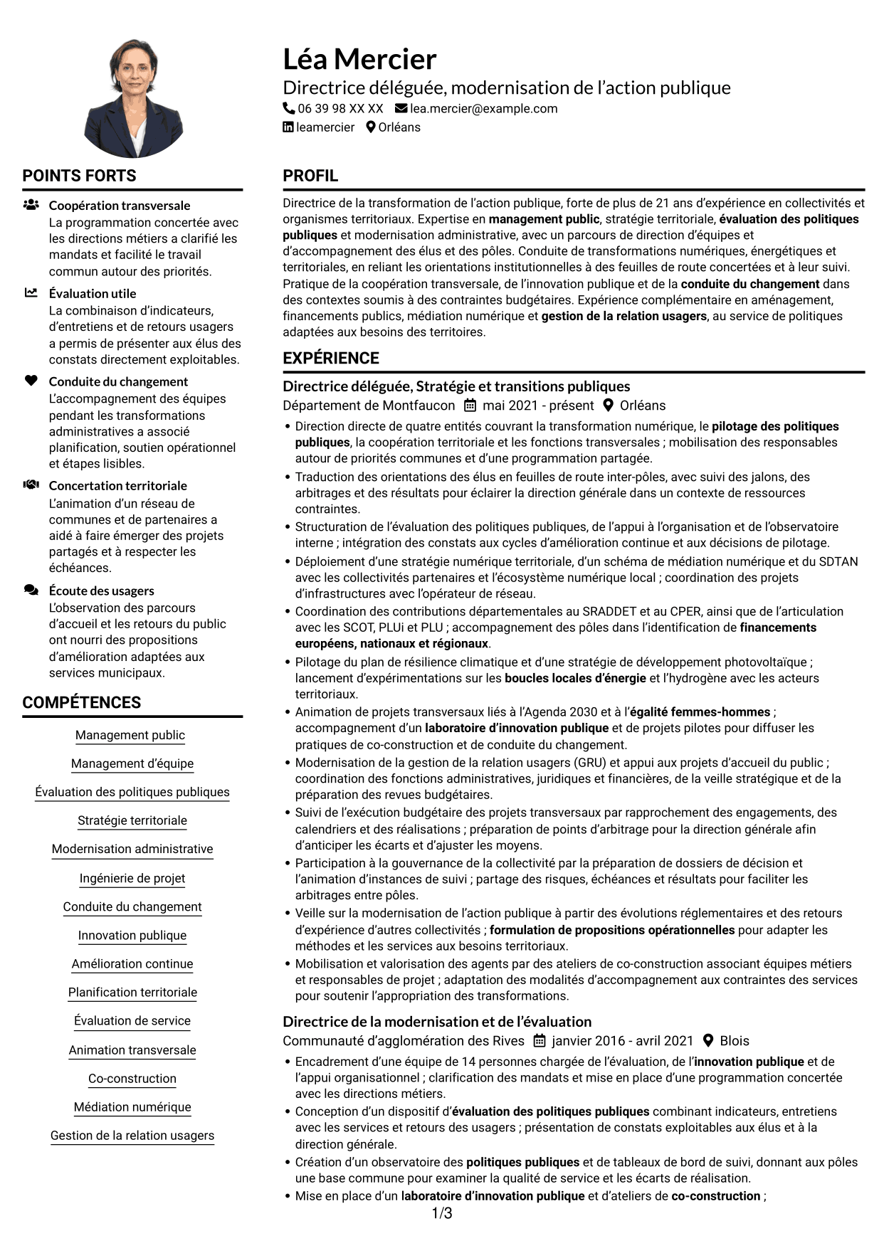 Exemple de CV — page 1