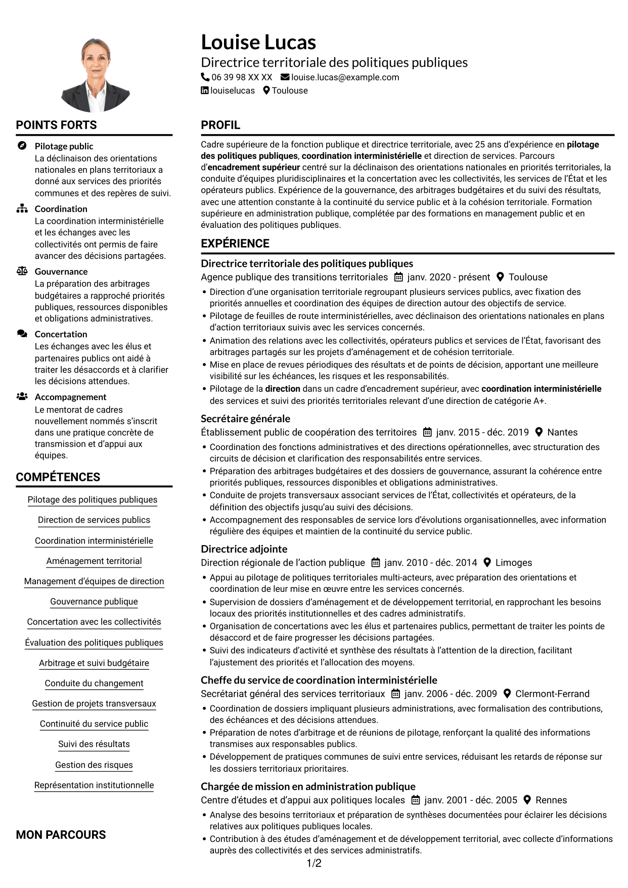 Exemple de CV — page 1