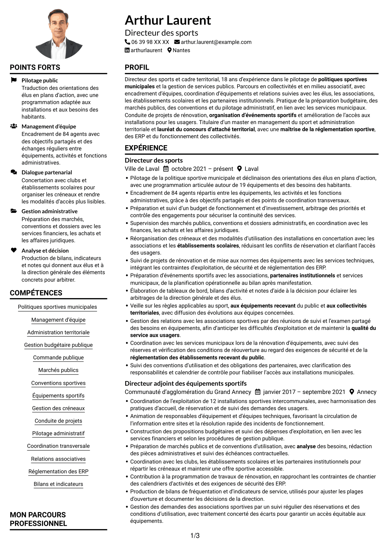 Exemple de CV — page 1