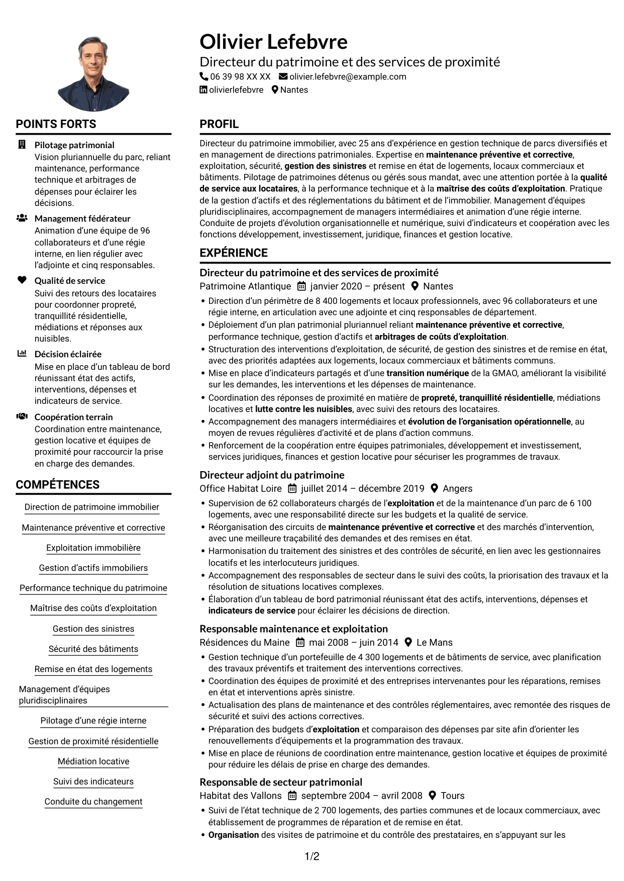 Exemple de CV — page 1