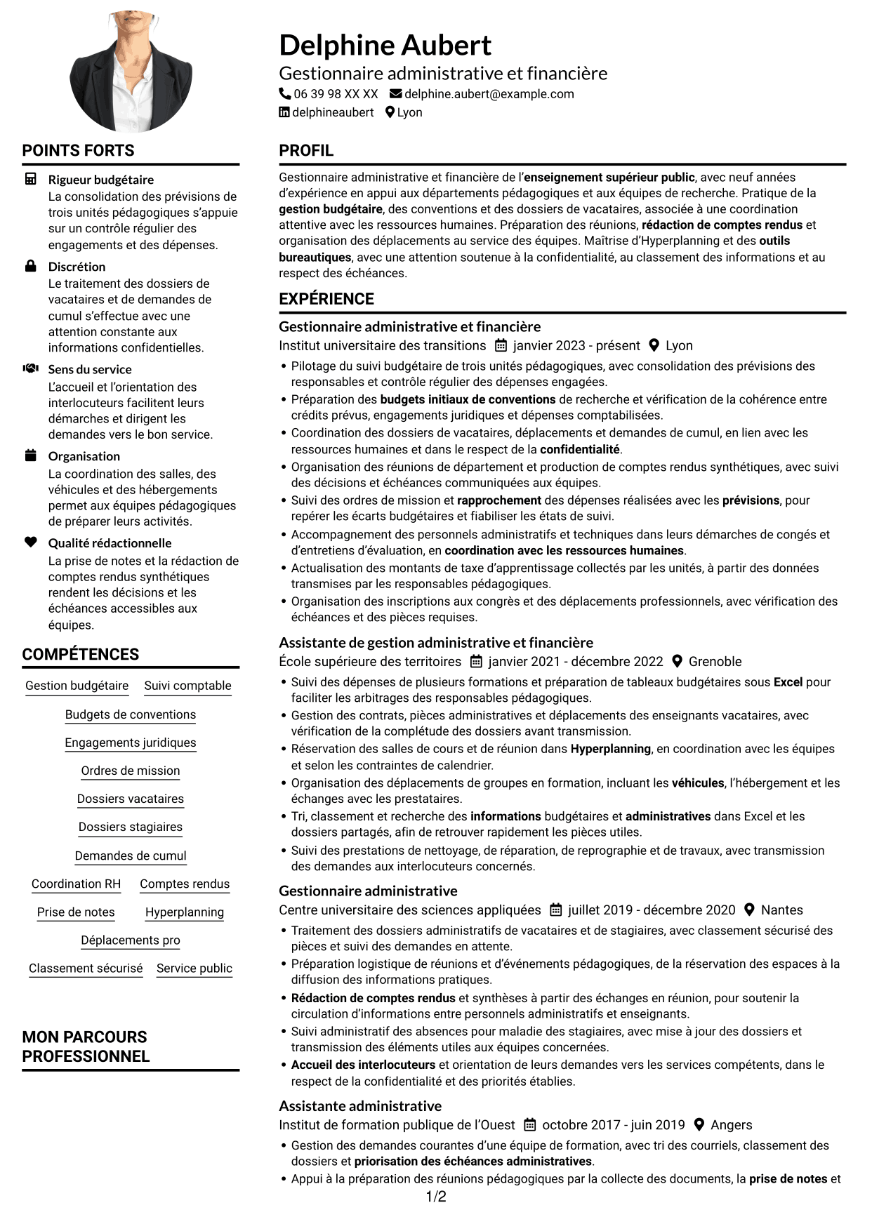 Exemple de CV — page 1