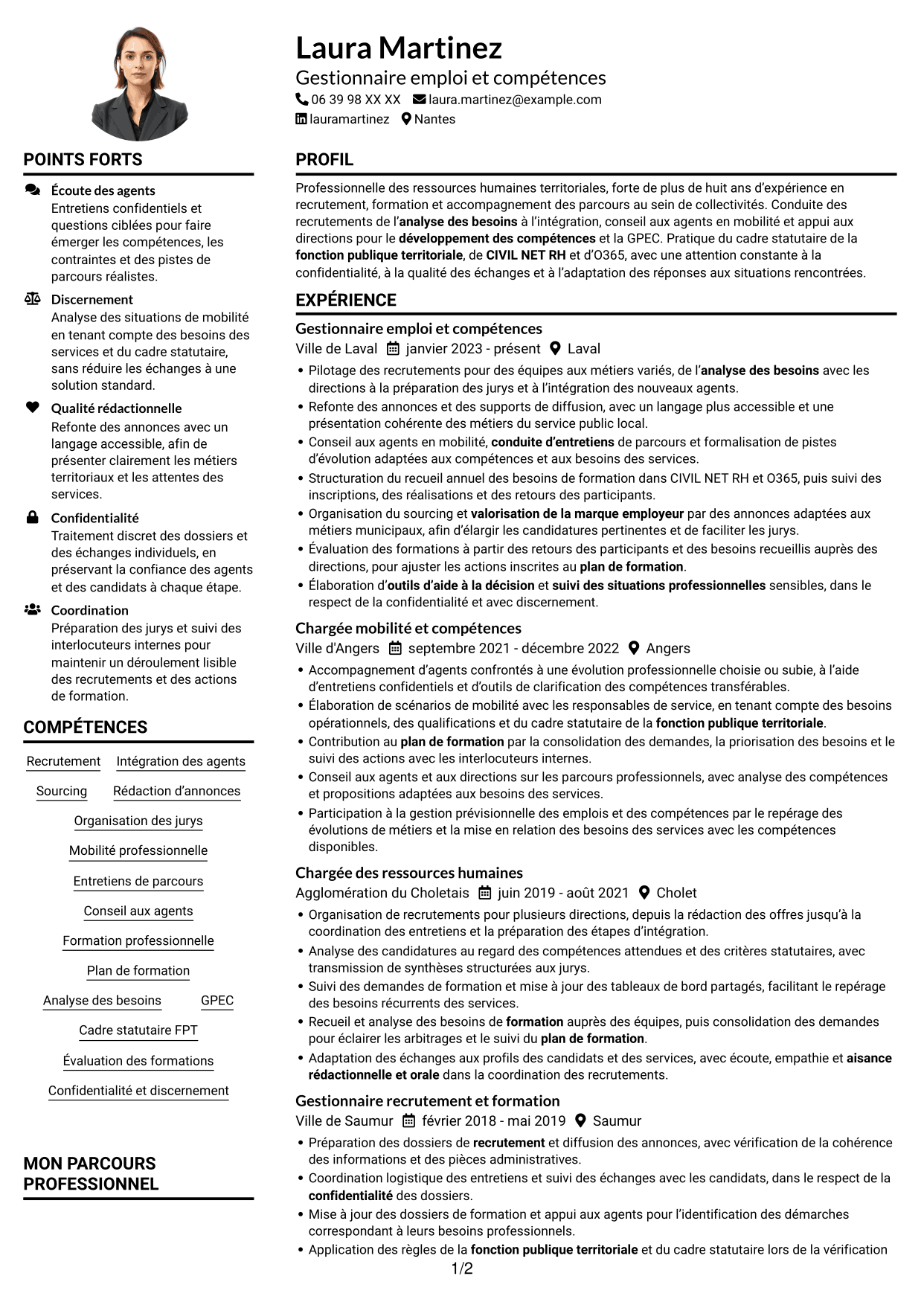 Exemple de CV — page 1