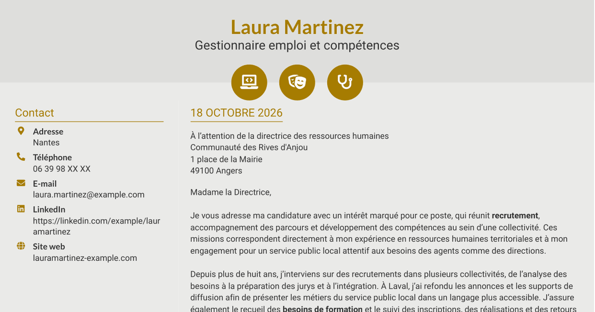 7 modèles de lettre de motivation pour Gestionnaire emploi et compétences - Recrutement et formation, avec exemples