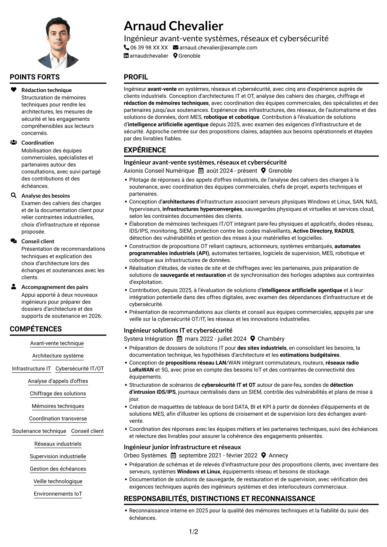 Exemple de CV — page 1
