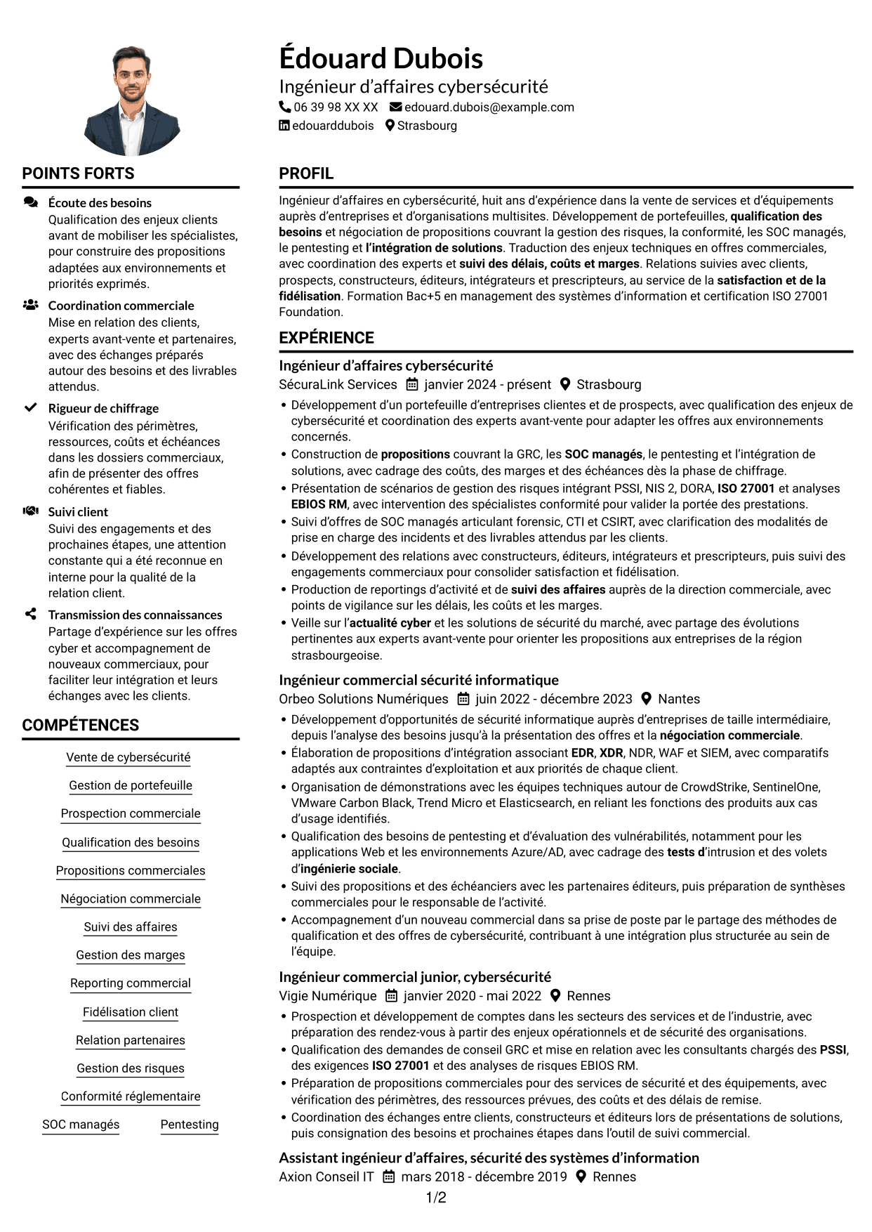 Exemple de CV — page 1
