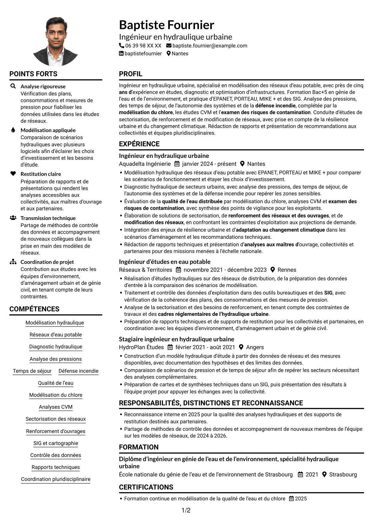 Exemple de CV — page 1
