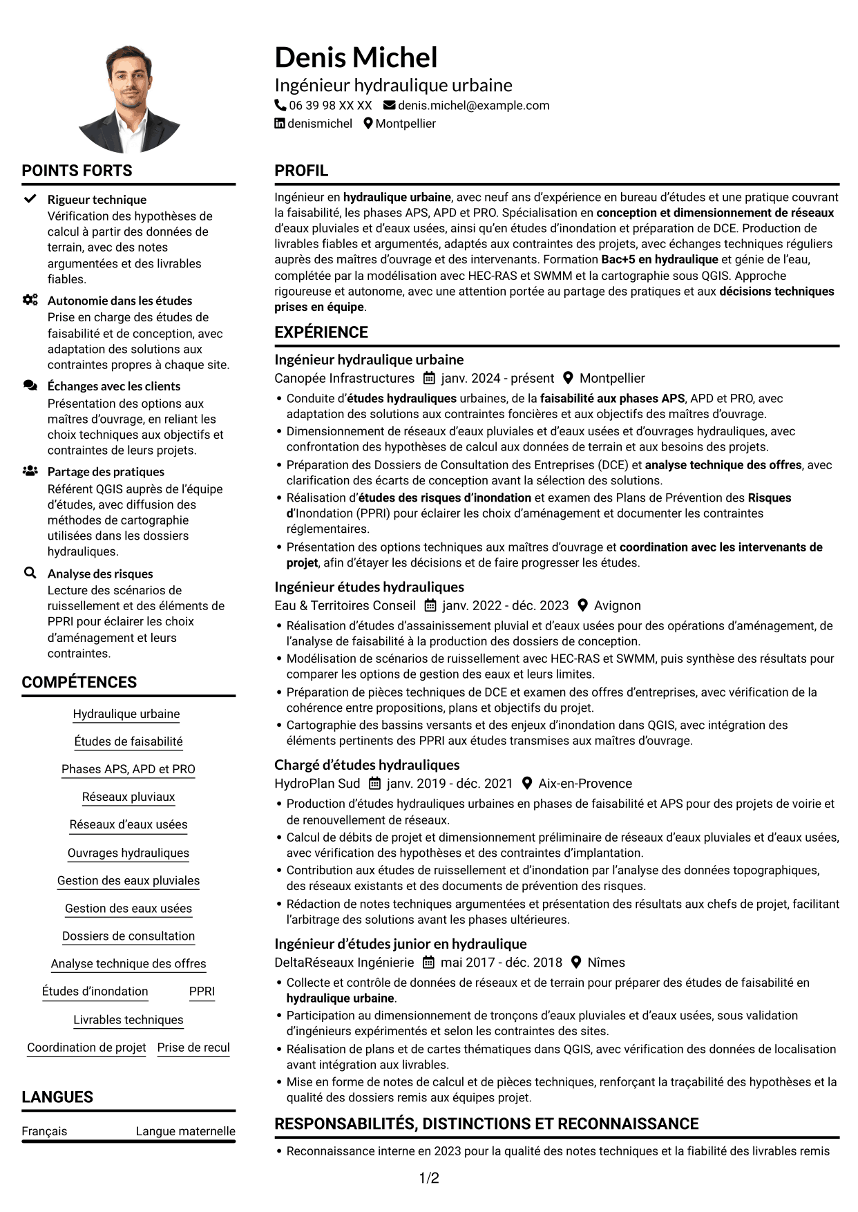 Exemple de CV — page 1