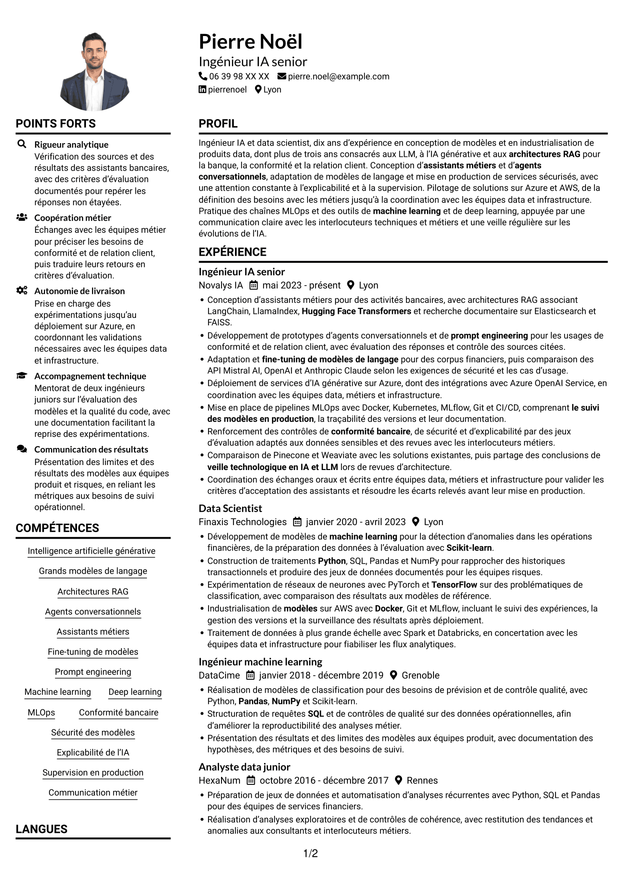 Exemple de CV — page 1