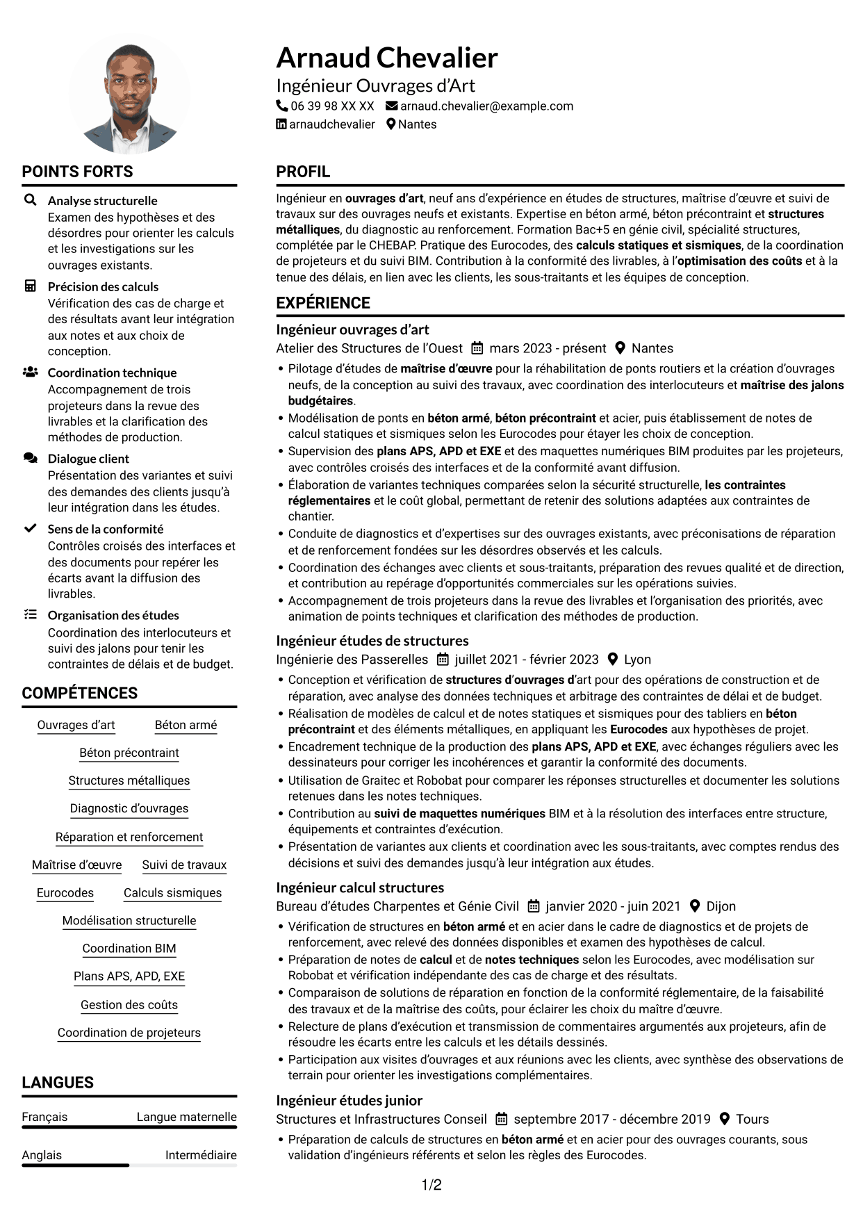 Exemple de CV — page 1