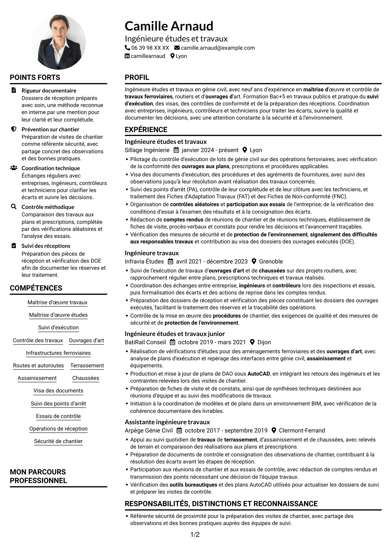 Exemple de CV — page 1
